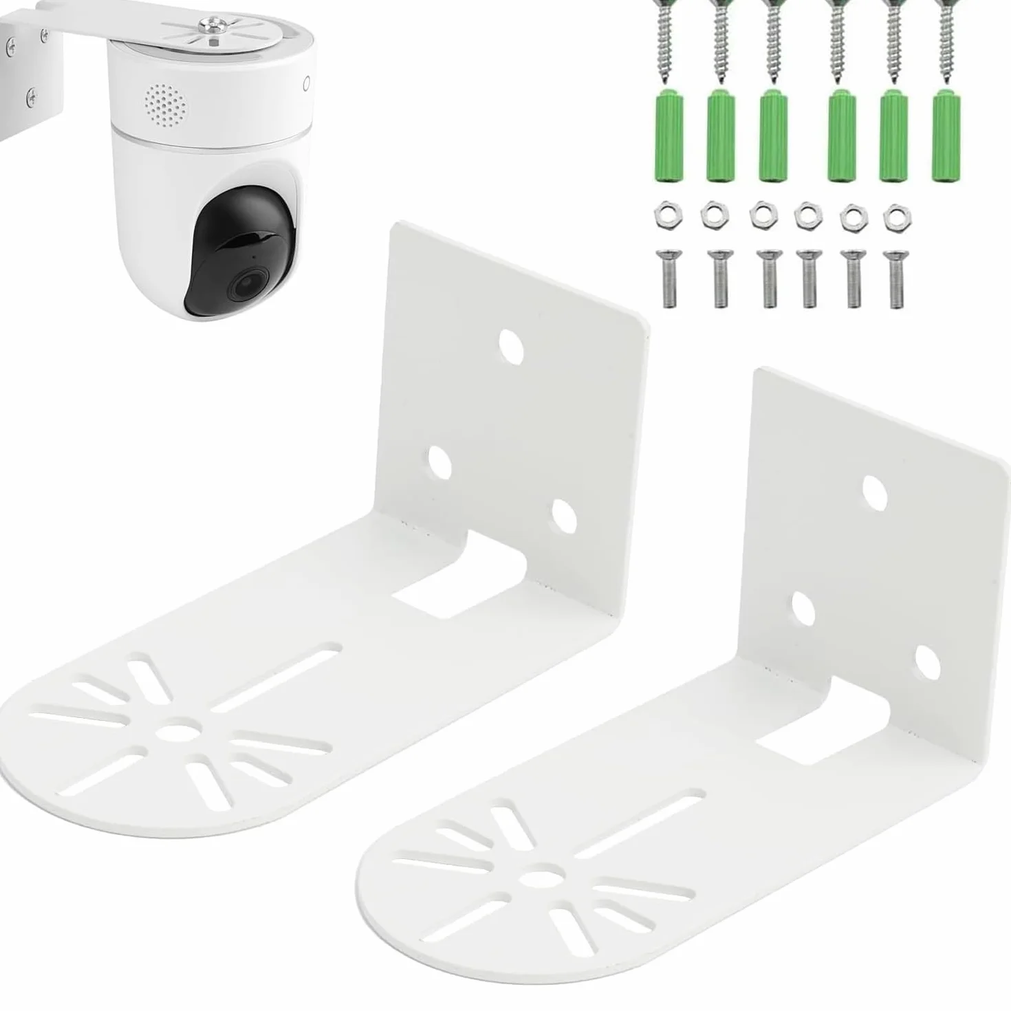 2pcs Soporte Camara vigilancia tapo Montaje Pared Universal para cámara de Techo en Forma L Cámara Metálico Accesorios Cámara Vigilancia Sistema Seguridad