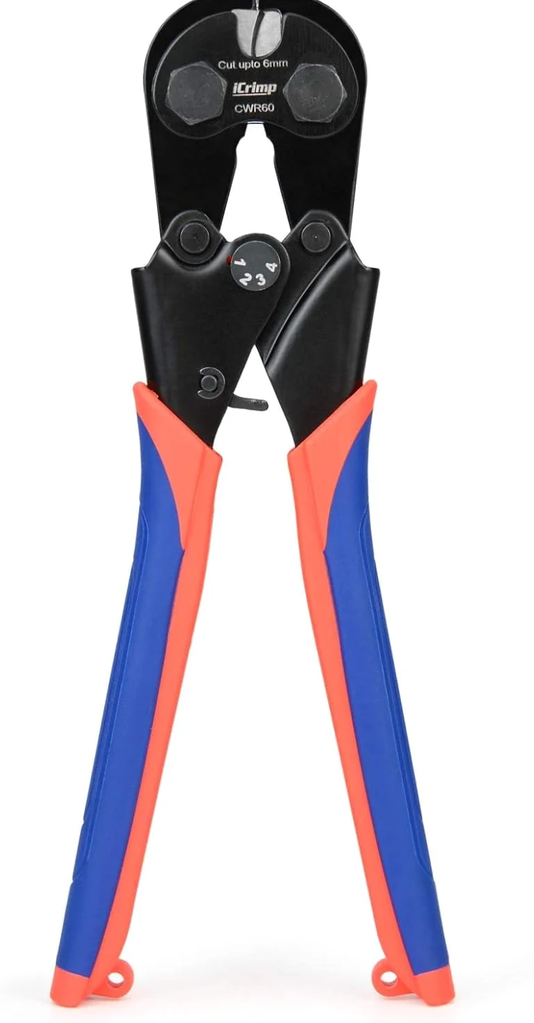 iCrimp CWR-60 - Cortador de cable de acero inoxidable, cable de avión, cable de cobre, hasta 60 mm