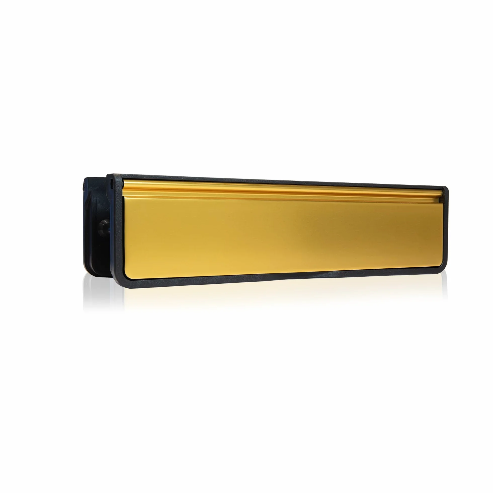 UAP Buzón de puerta para puerta de 12 pulgadas, seguro, antirvandalismo, antirrobo, solapa antipresión, antiarañazos, para puertas de madera o uPVC (40-80 mm, anodizado dorado)