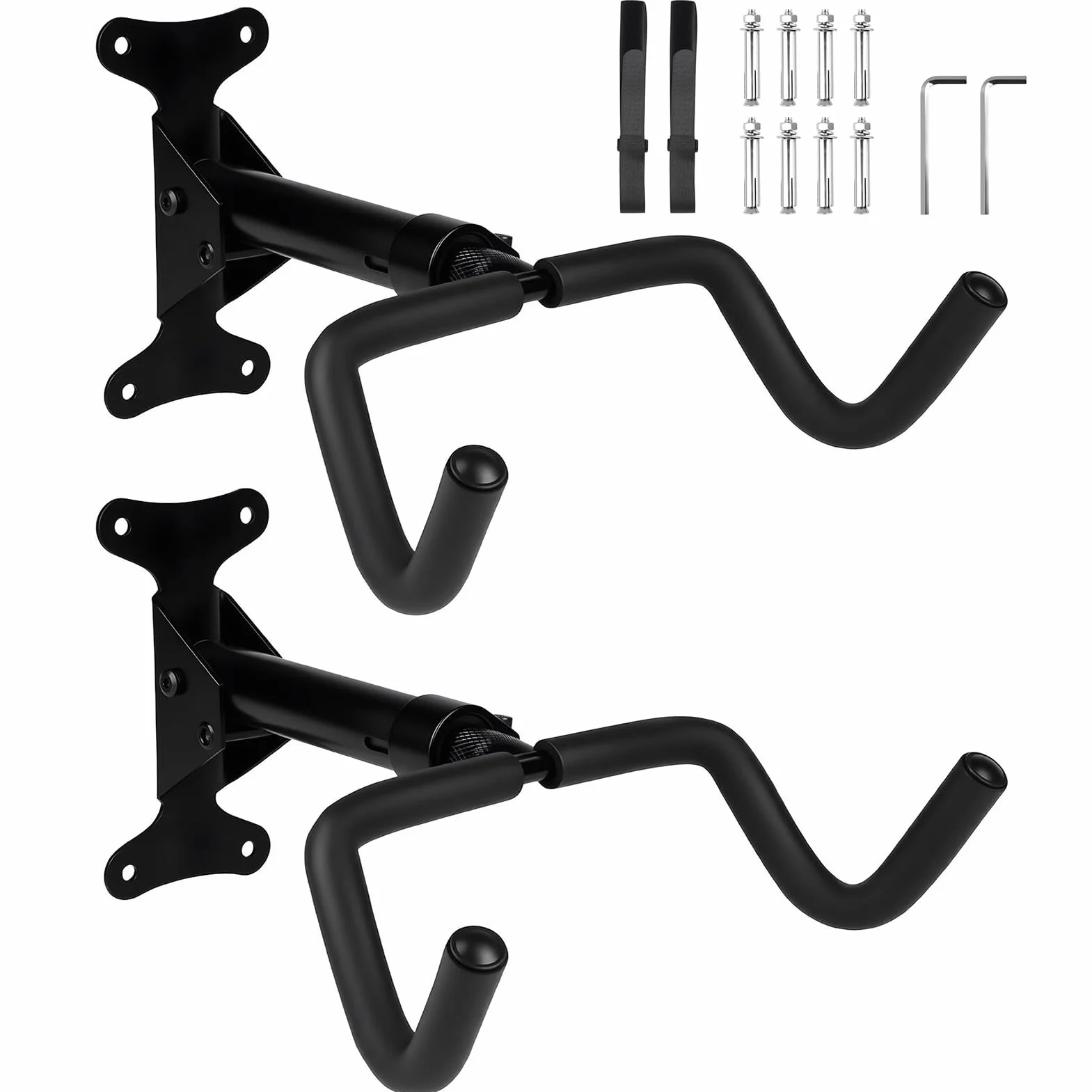 Soportes de Pared para Bicicleta 30 kg 360° Brazo Telescópico Plegable 90° Protección EVA 8 mm