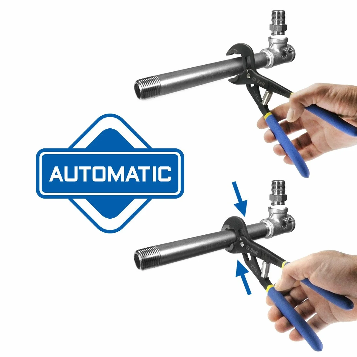 S&R Alicate Extensible de Pico Loro (240 x 35 mm) - Tenaza bombas de agua (Cambio Automático)