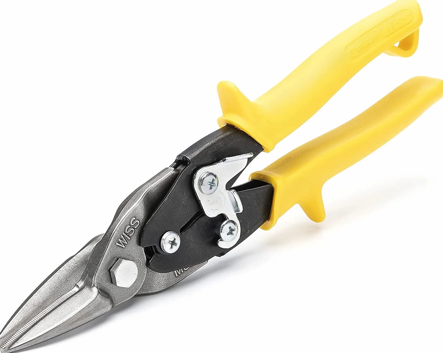 Wiss M3R Tijeras de Hojalatero Metálica de 248 mm con Engranaje de Palanca, Corte Izquierdo, Derecho y Recto - Amarillo