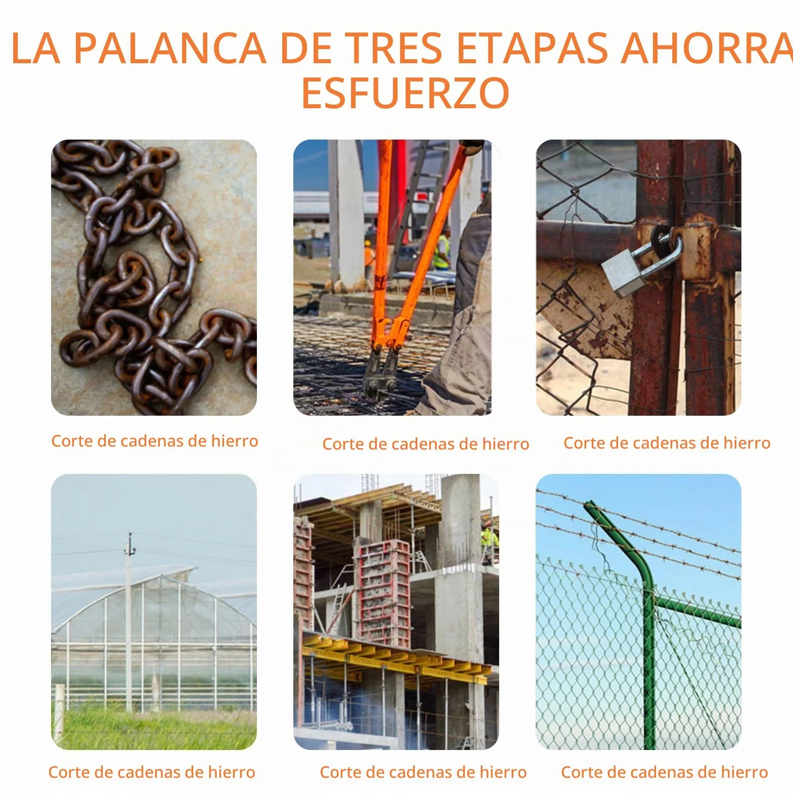 Meccion Cortador de pernos resistente de 14 pulgadas para cortar vallas, alambre de acero, cadena, varillas de metal, tornillos, cerraduras, remaches y candado pequeño con asas de goma antideslizantes