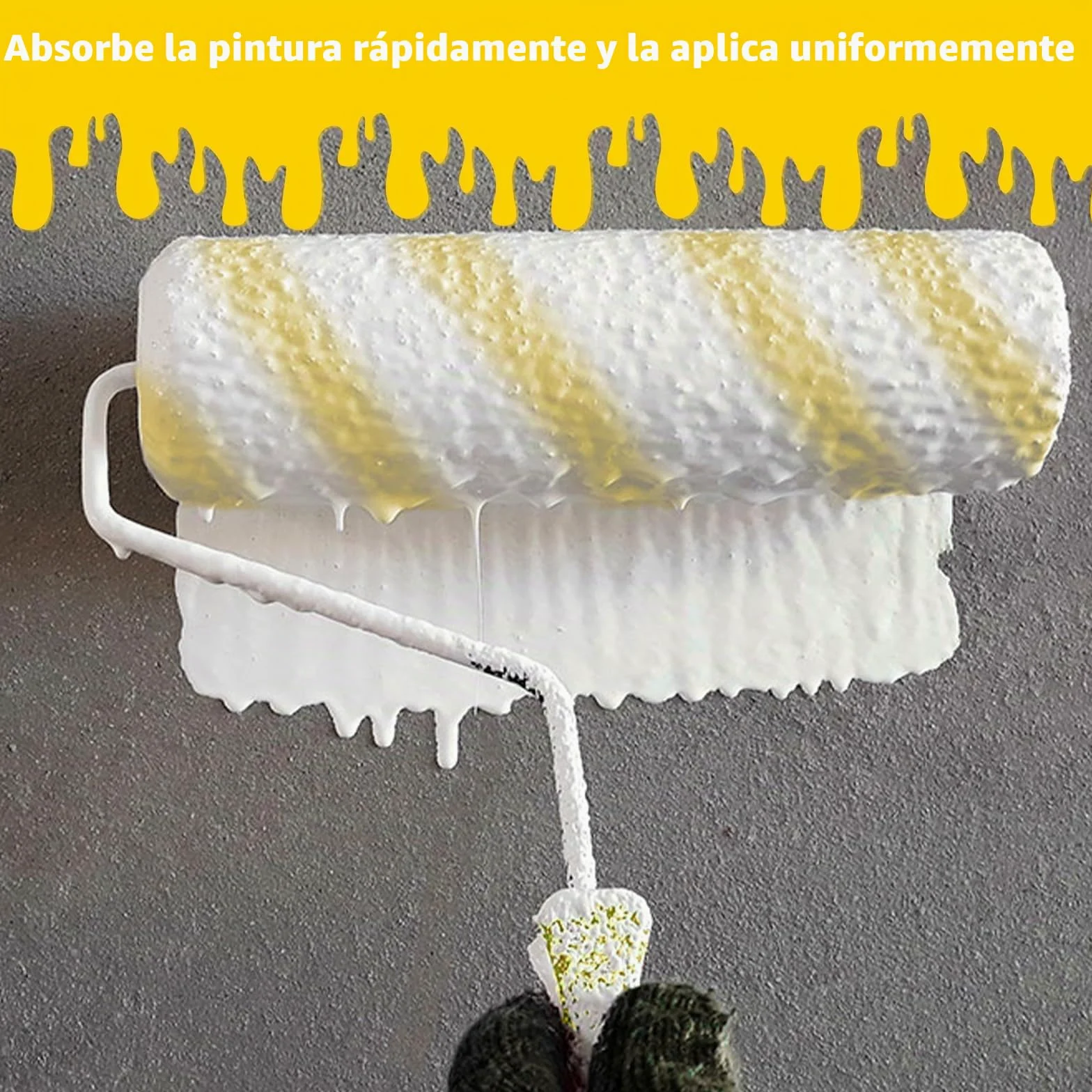 Kit de Pintura 17 Piezas – Rodillos 23 cm y 10 cm, Bandeja, Brochas, Barra Extensible 1,5 m – Set Profesional Antigoteo para Paredes y Techos