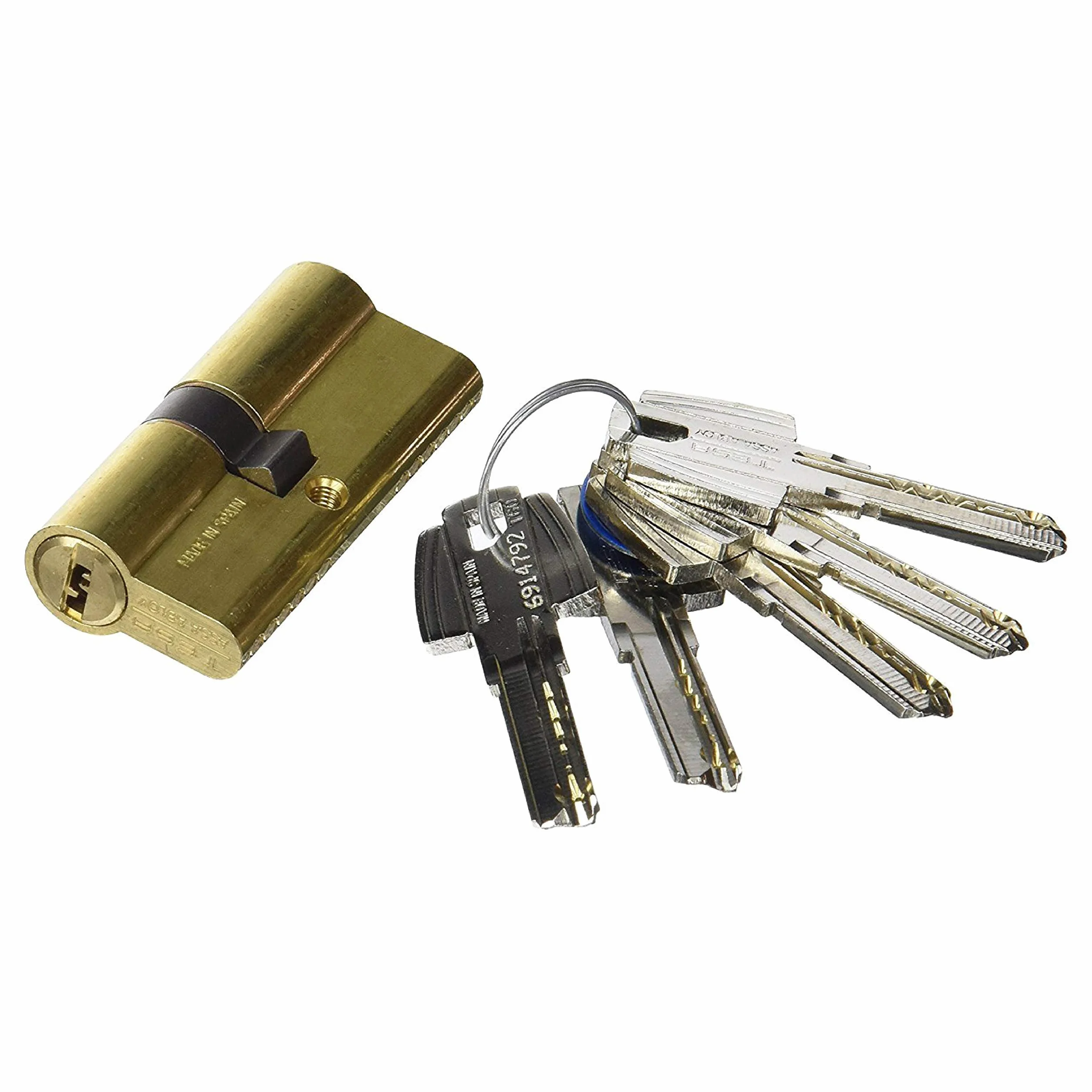 TESA T65D3535L: Cilindro europeo T60, 35 x 35 mm, compatible con cerraduras de perfil europeo, uso residencial y comercial, instalación sencilla, sustitución y obra nueva
