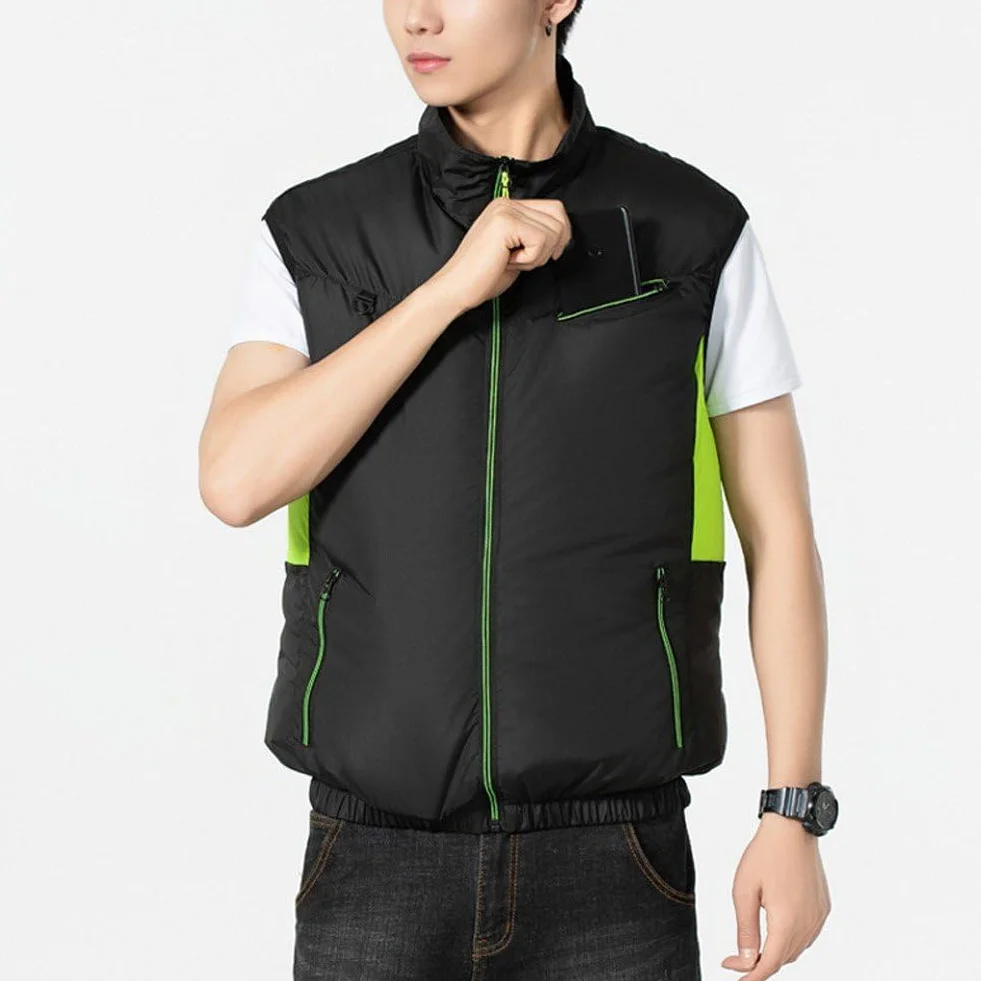 Chaleco De Refrigeración con Ventiladores De Aire Acondicionado para Hombres Y Mujeres, Chaleco Ligero De Secado Rápido con Ventilador De Refrigeración, Ropa De Trabajo para Viajes