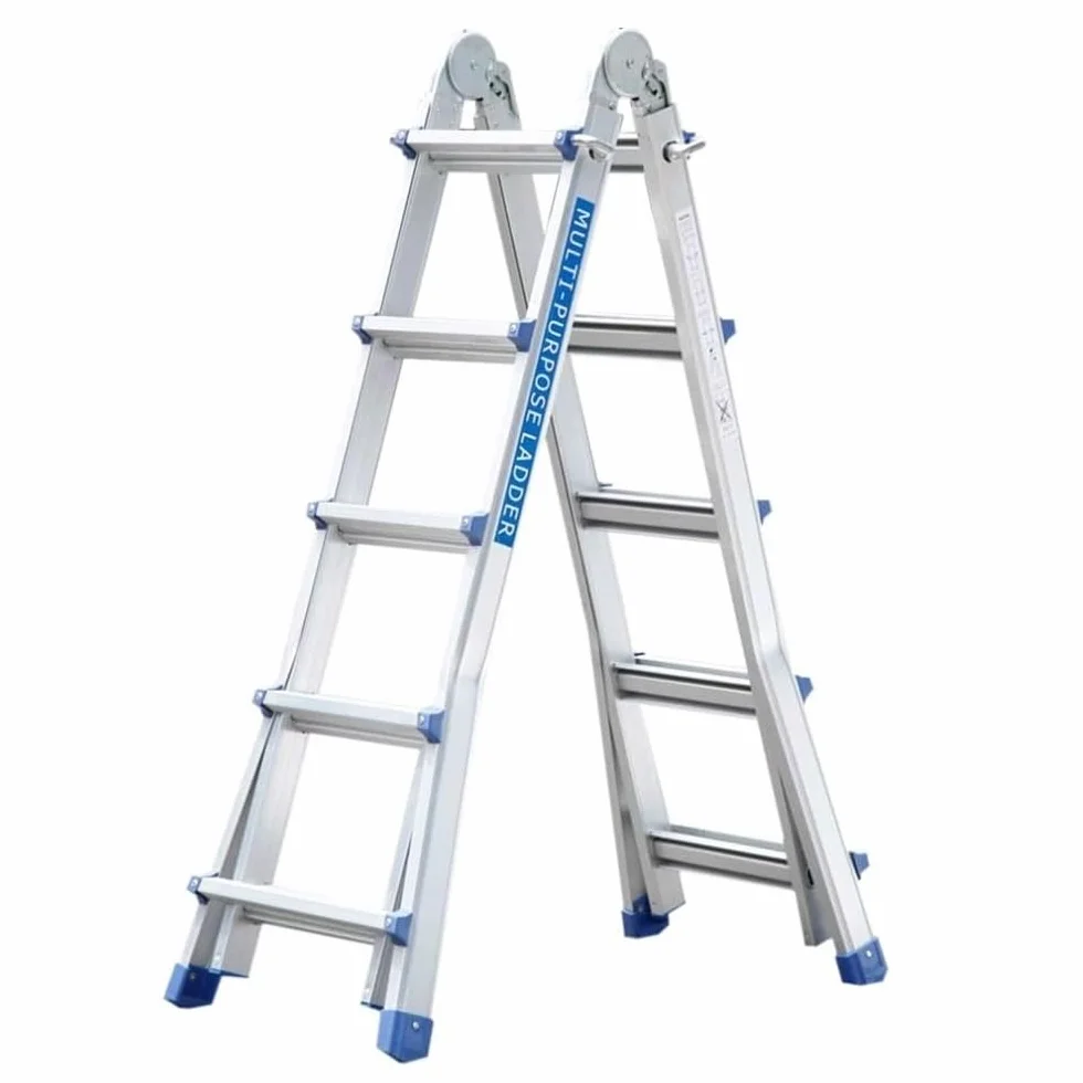 Treppe Escalera Articulada Plegable Telescópica Multifunción Aluminio 4x5 Escalones 5,10m