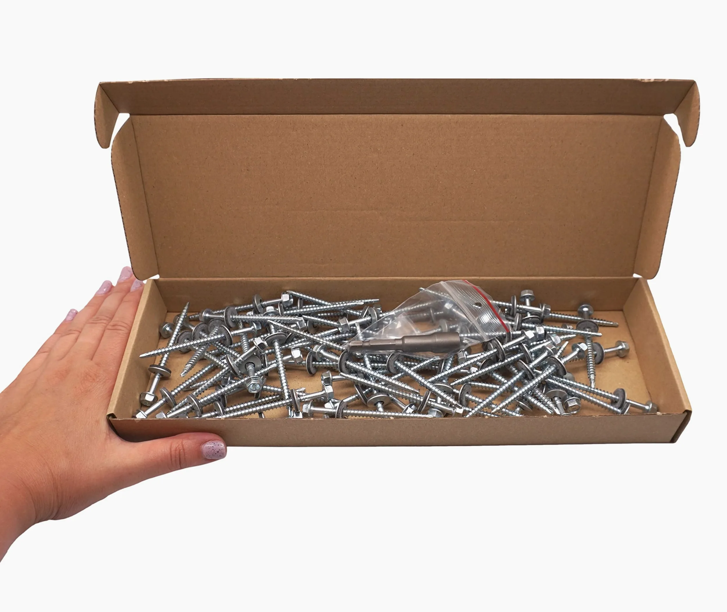 SKIR'CO (70 piezas) Tornillos para techos chapados en zinc, tornillos autoperforantes de 4,8 x 70 mm con arandelas de sellado EPDM