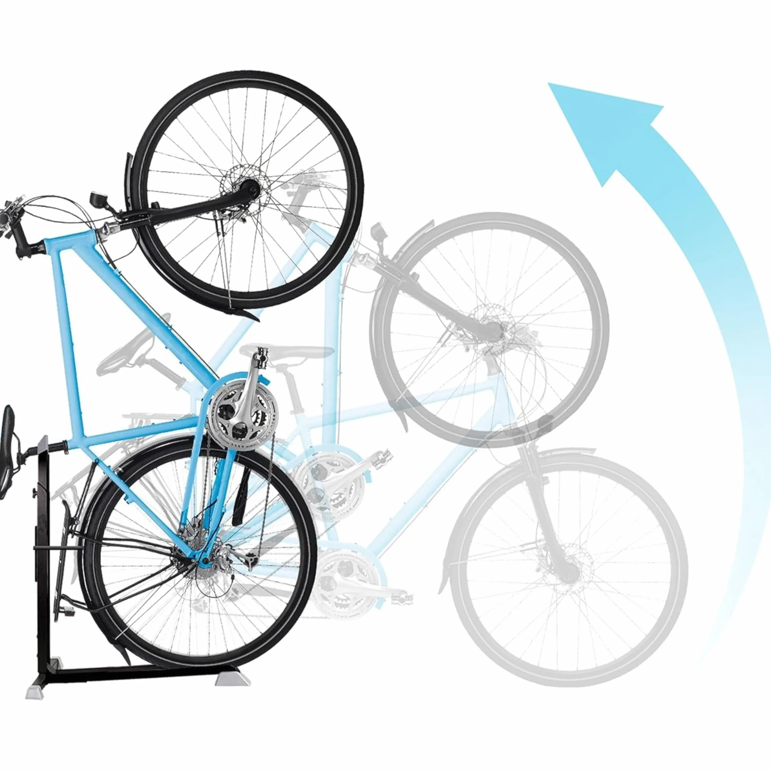 Bike Nook Pro Soporte Vertical De Suelo Para Bicicletas Estante Almacenamiento Interior Garaje Compatible Con Guardabarros Y Cestas Sin Taladros