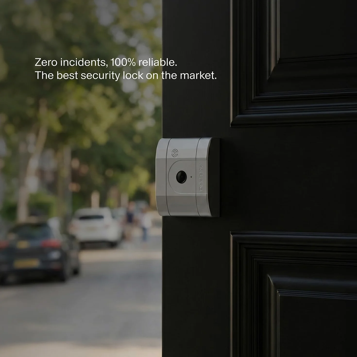 AYR Lock pro Cerradura Inteligente Invisible Alta Seguridad Alarma APP Bluetooth Antibumping Antiganzúa Cromo mate
