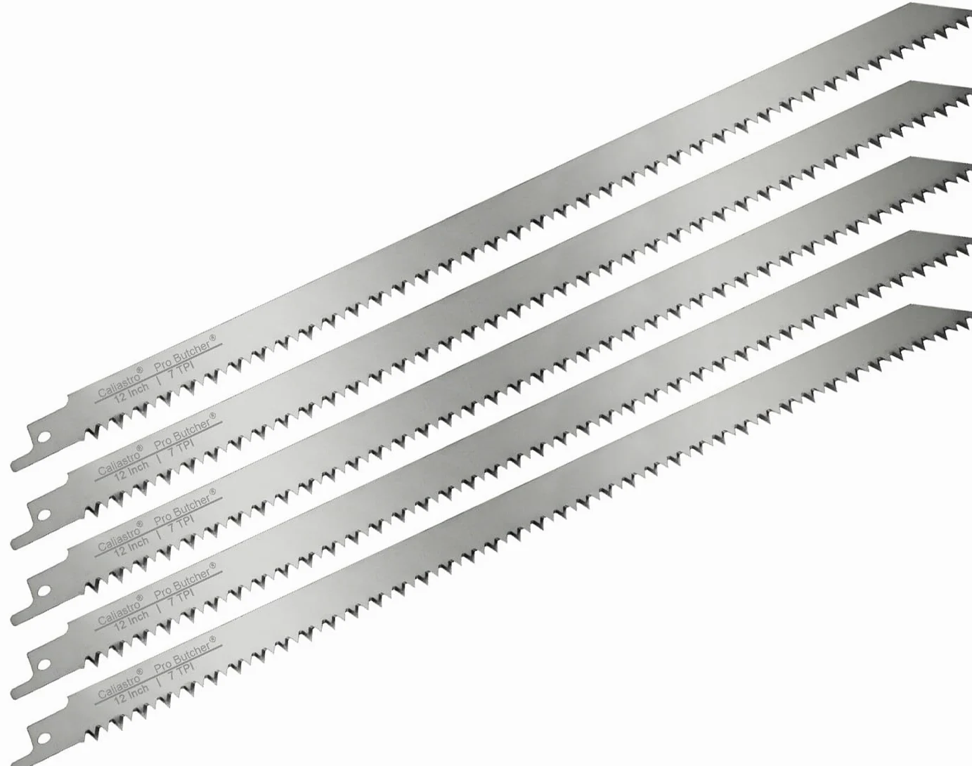 Hojas de sierra de corte de carne de acero inoxidable de 12 pulgadas para sierras alternativas y Sawzall, paquete de 5