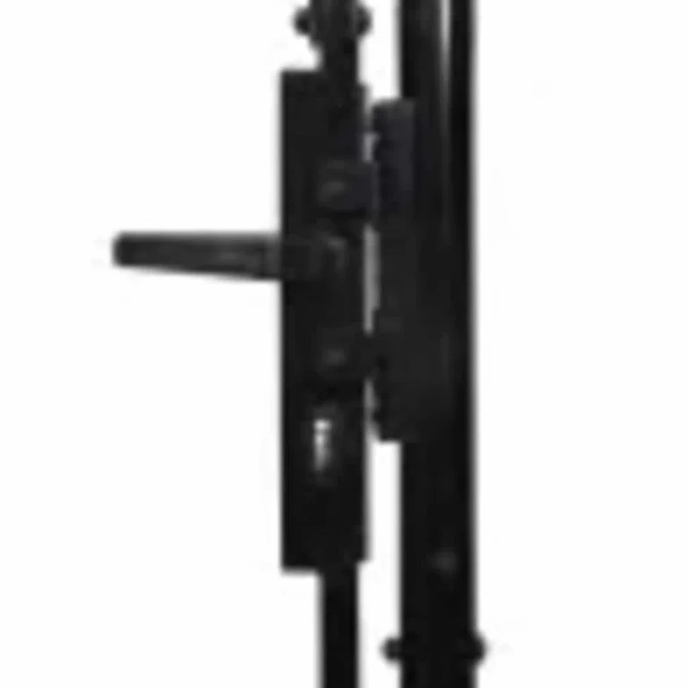 vidaXL Cancela de Valla Doble Puerta de Jardín Entada Vallado Exterior con Puntas de Acero Negro 3x1,5 m