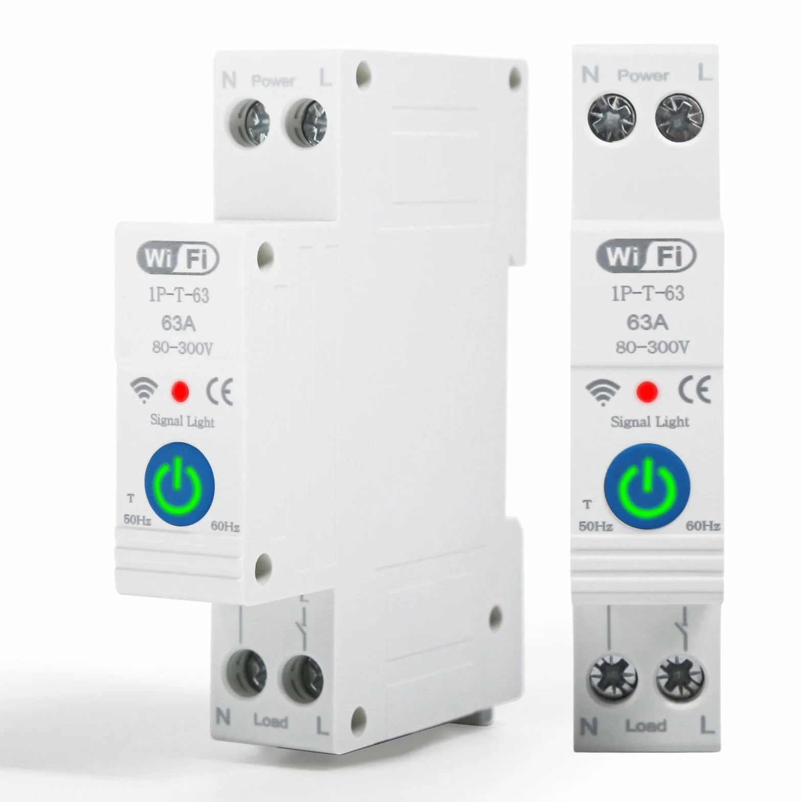 Jadeshay Tuya WiFi Disyuntor Inteligente 1P 63A 230VAC Interruptor WiFi con Temporización Compatible con Alexa Google Assistant