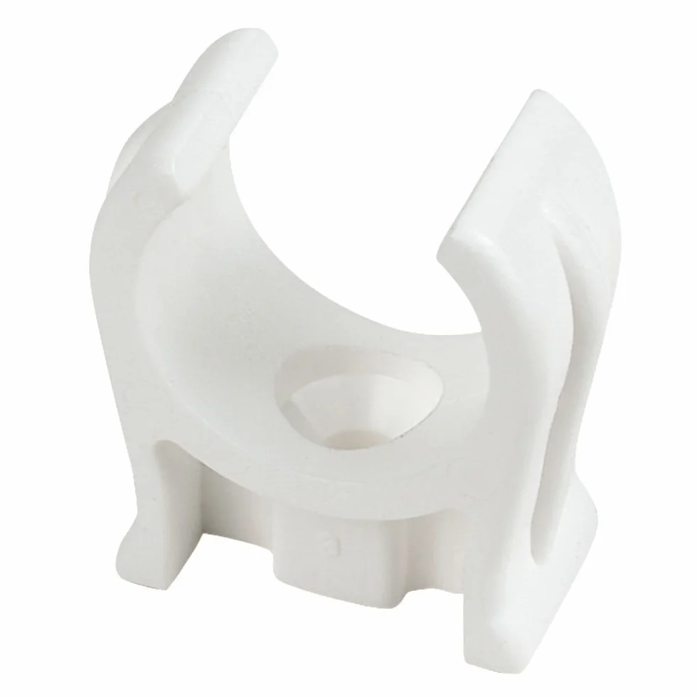 Merriway 15 mm Clip tubería de plástico blanco 25 unidades