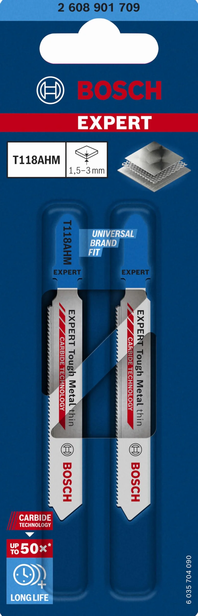 Bosch EXPERT T118AHM Hoja de sierra de calar para acero inoxidable 83 mm