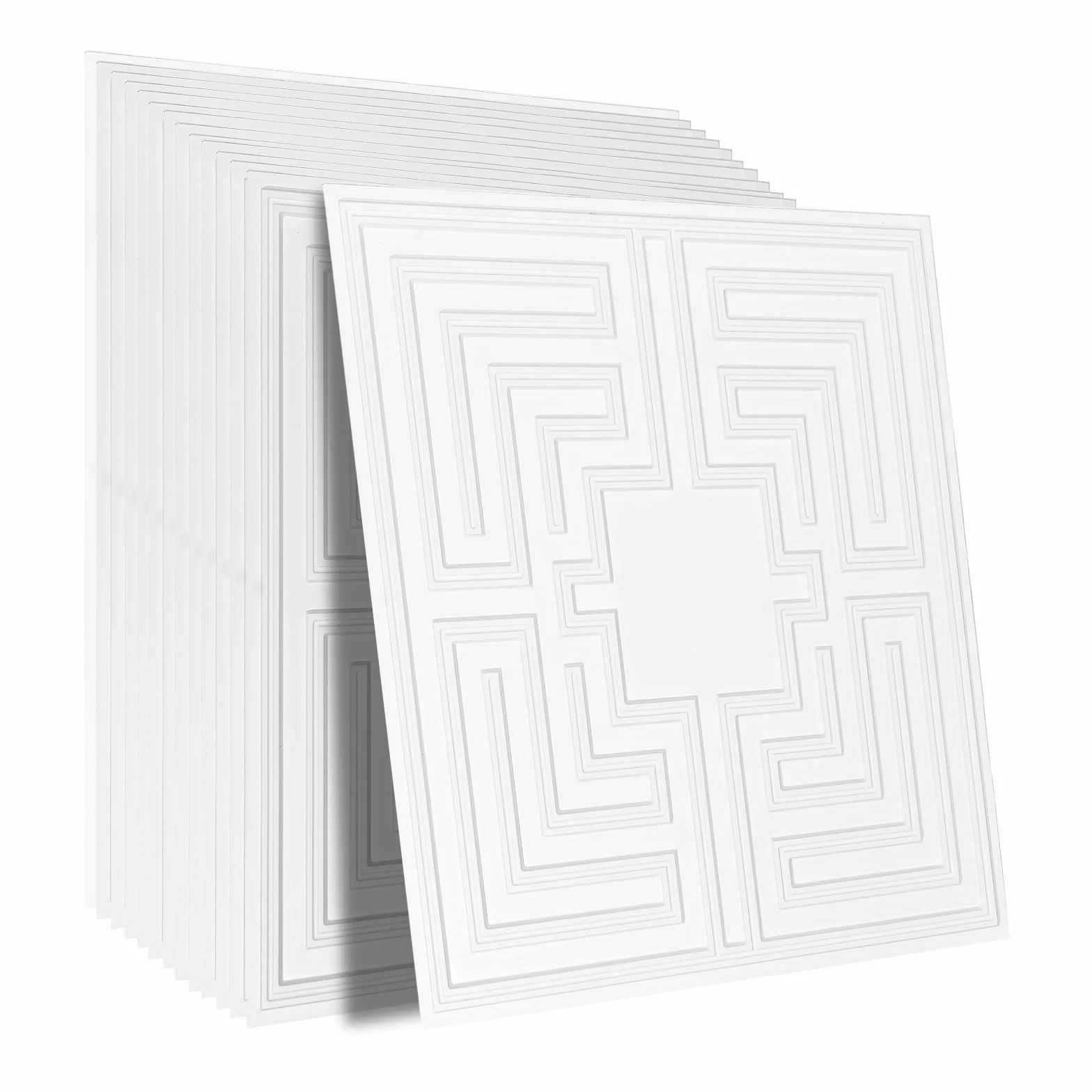 VEVOR Paneles para Techo Suspendidos PVC 605x605 mm Paquete 12 Blanco