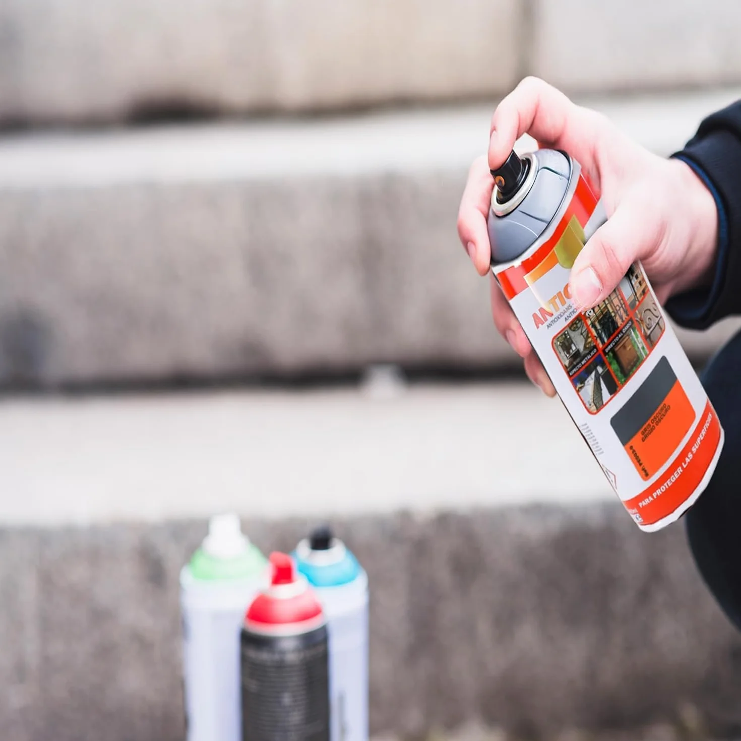 MORE FREE-Pintura Spray Antioxidante Negra 400 Ml para las Superficies de Metal, Hierro y Aluminio,Pack de 4 Unidad