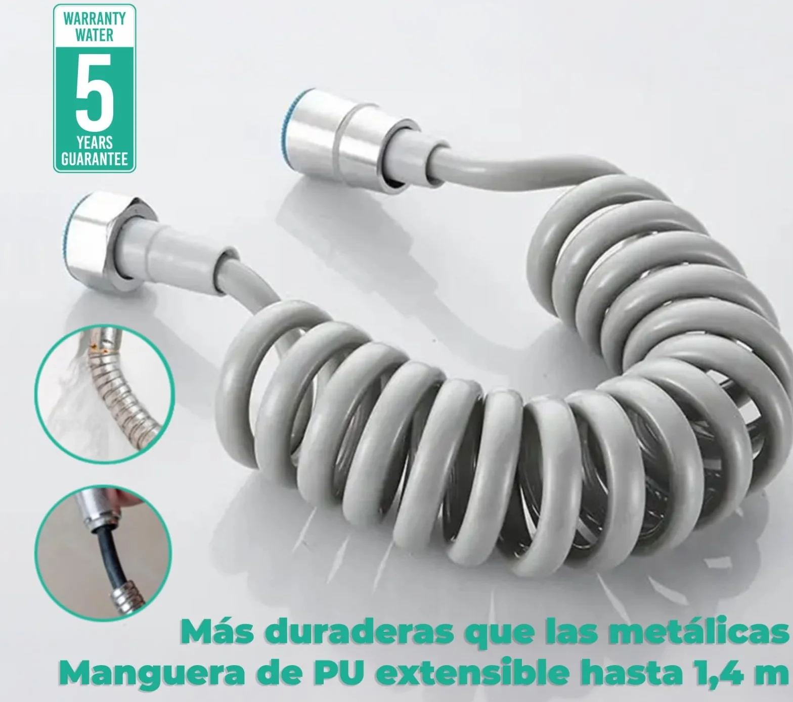 CHILL HOUSE Ducha Higienica para WC en Acero Inox con Grifo bidet, Manguera y Ducha bidet para Inodoro Completo - Grifo para WC con Ducha inodoro para Duchas Higienicas