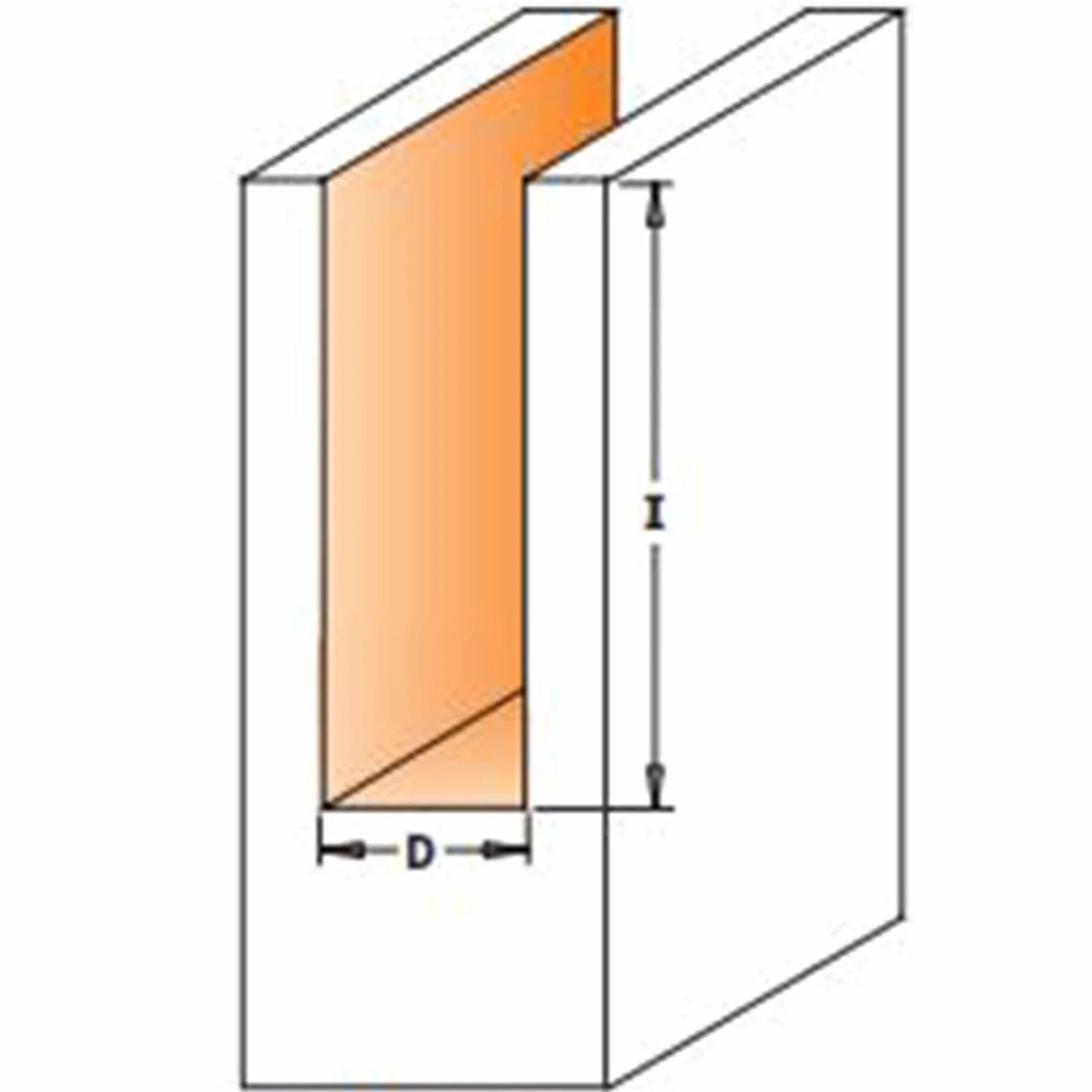 CMT ORANGE TOOLS 912.080.11 Fresa de corte recto para canales