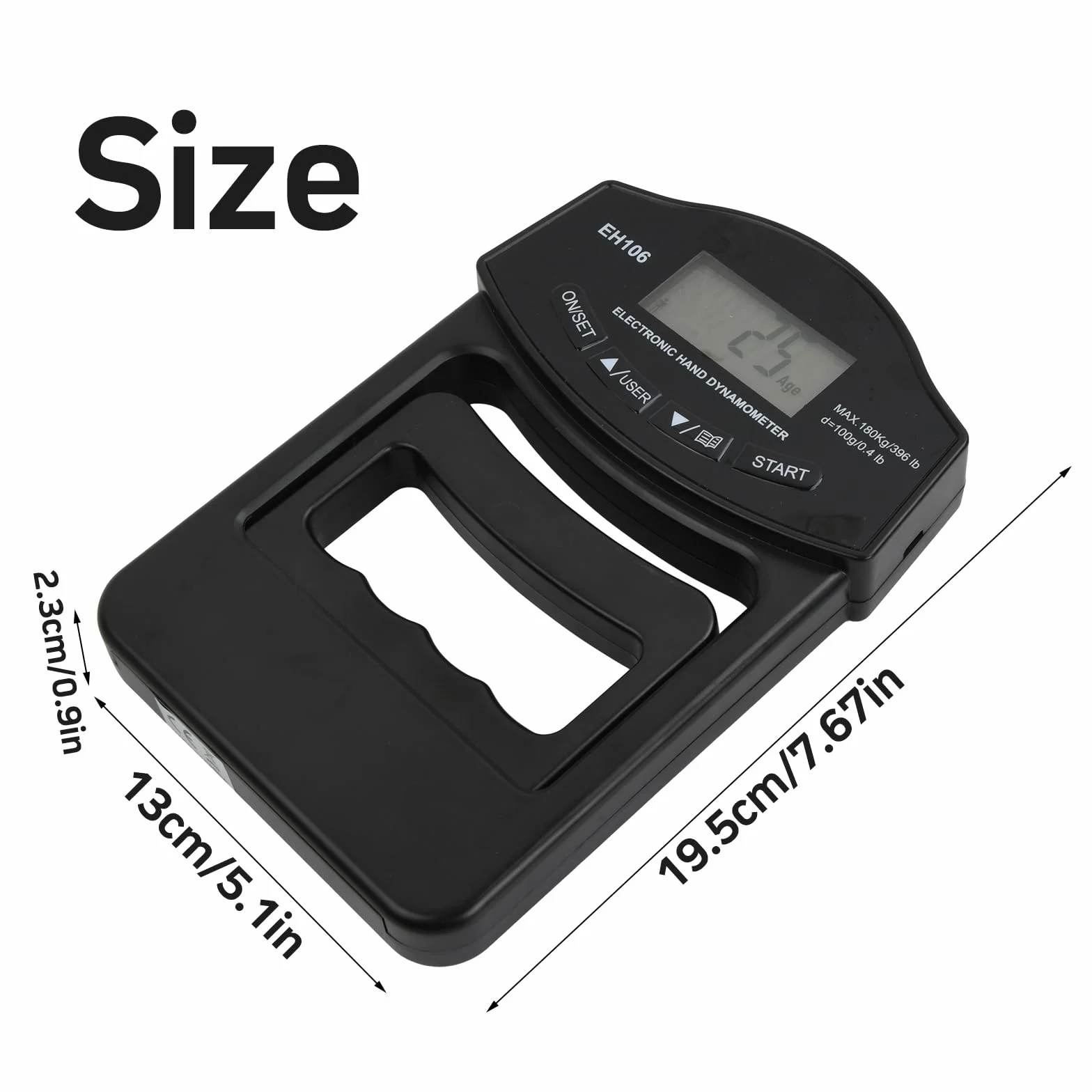 Dinamometro de Digital Dinamómetro de Mano Probador de Fuerza de Agarre para Deportes, Fitness