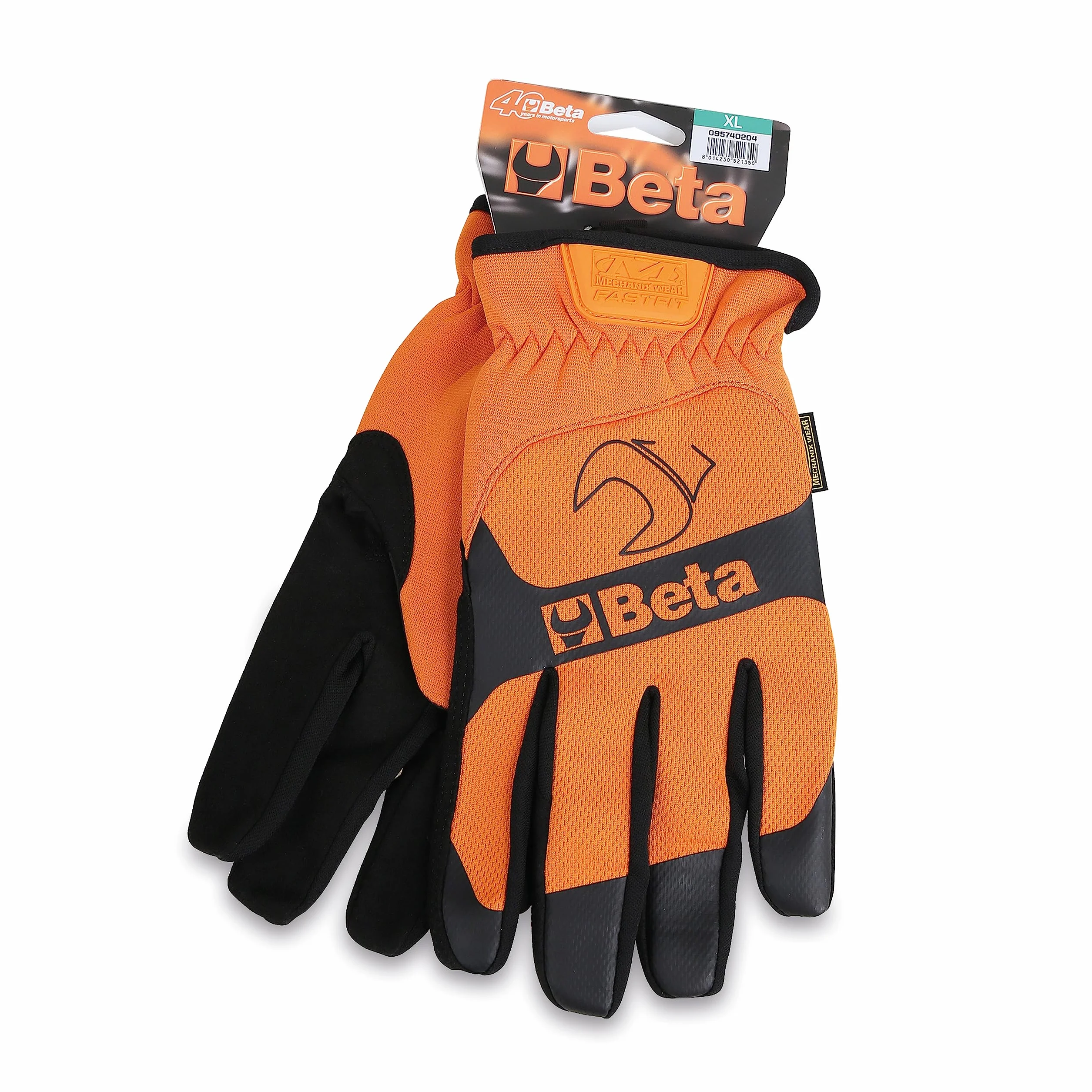 Beta 9574O XL - Guantes de trabajo, con puño elastizado, pulgar e índice reforzados, en piel sintética que permite el uso de dispositivos de pantalla táctil