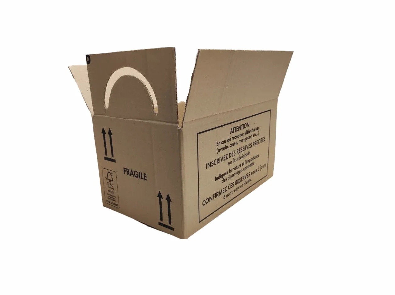 Lote de 10 cajas de 28 x 18.5 x 15.5 cm para mudarse, enviar o almacenar - Marrón