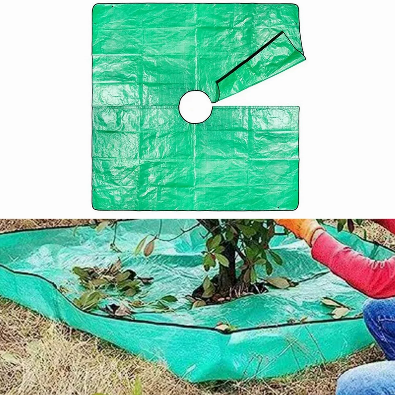 Manta de jardín para hojas para limpieza al aire libre después de podar árboles, arbustos y recoger hojas caídas y pequeños desechos de jardín (3 x 3 m/40 cm)