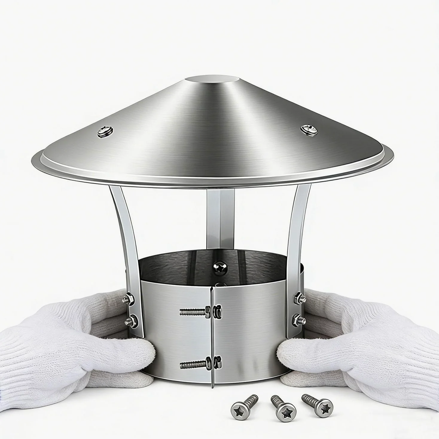 Sombrero Chimenea de Acero Inoxidable 201 Tapa de Ventilación 14 15 16 17 18cm, Sombrerete de Chimenea a Prueba de Lluvia, Puede Soportar Condiciones Climáticas Difíciles(16cm)