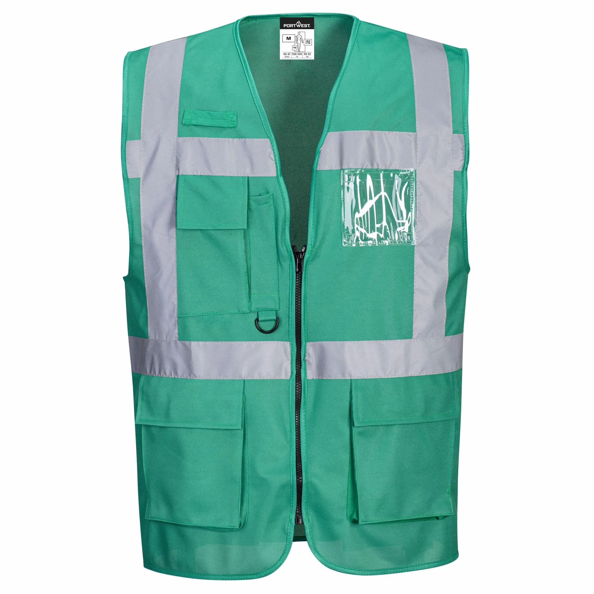 Portwest Chaleco Iona Executive, Tamaño: XL, Color: Verde botella, F476BGRXL