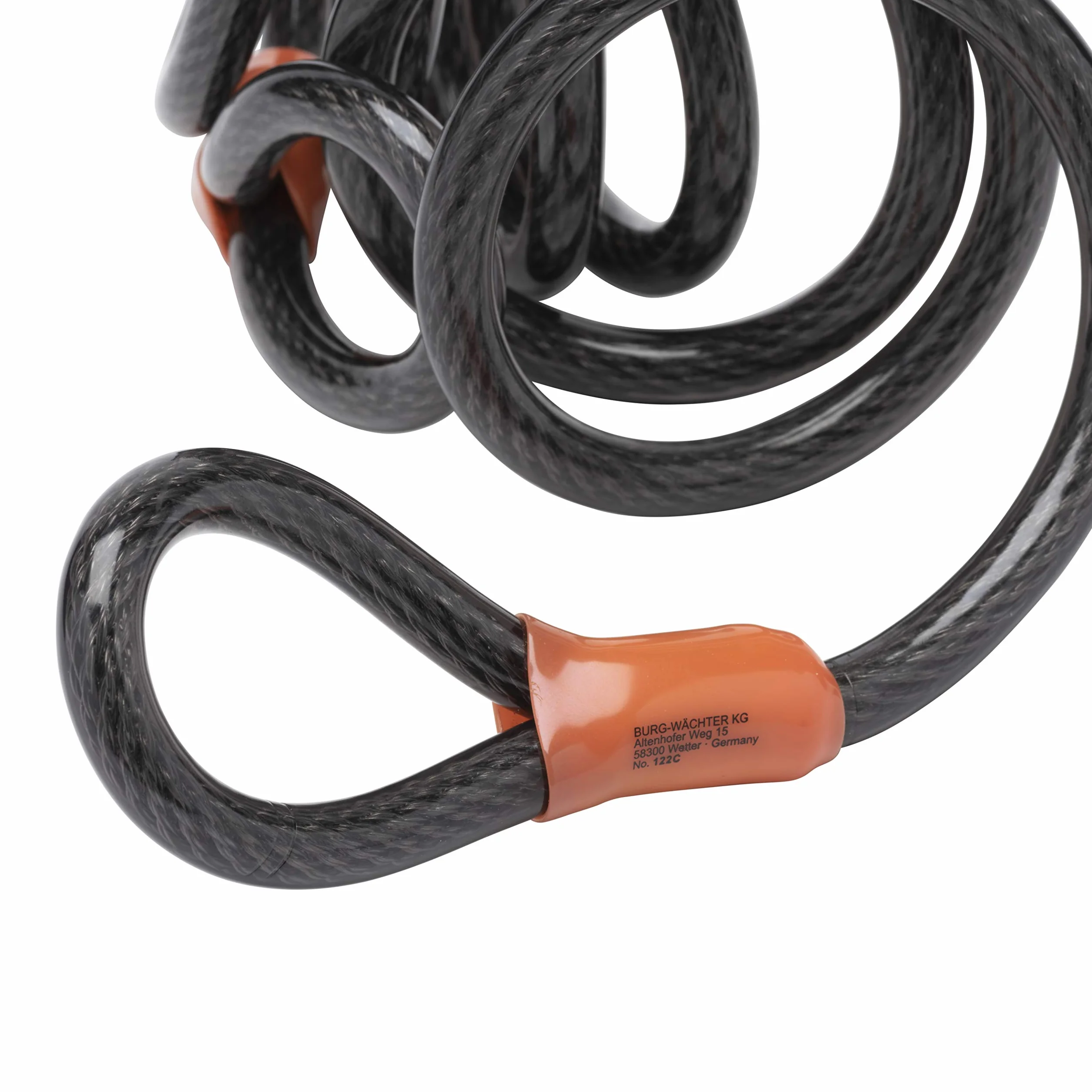 Sterling 124C - Cable de Seguridad de Bucle Doble autoenroscable (Recubrimiento de Vinilo, 12 mm x 4,5 m)
