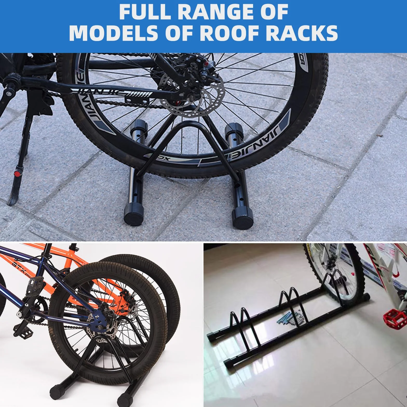 ENGWE MTB Soporte de metal para bicicletas al aire libre, estante de almacenamiento de bicicletas para garaje
