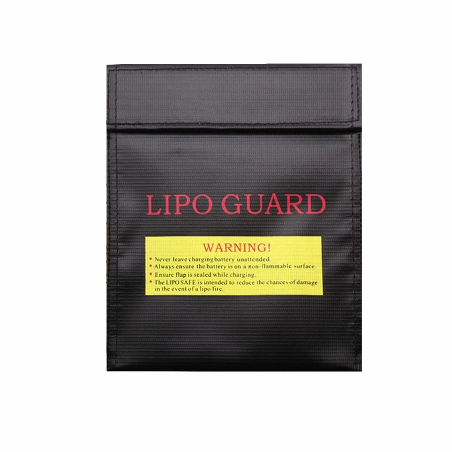 Bolsa de seguridad antiexplosión para batería LiPo – Bolsa ignífuga y resistente al agua, protección contra incendios para objetos preciosos, documentos y joyas (negro, 180 x 230 mm)