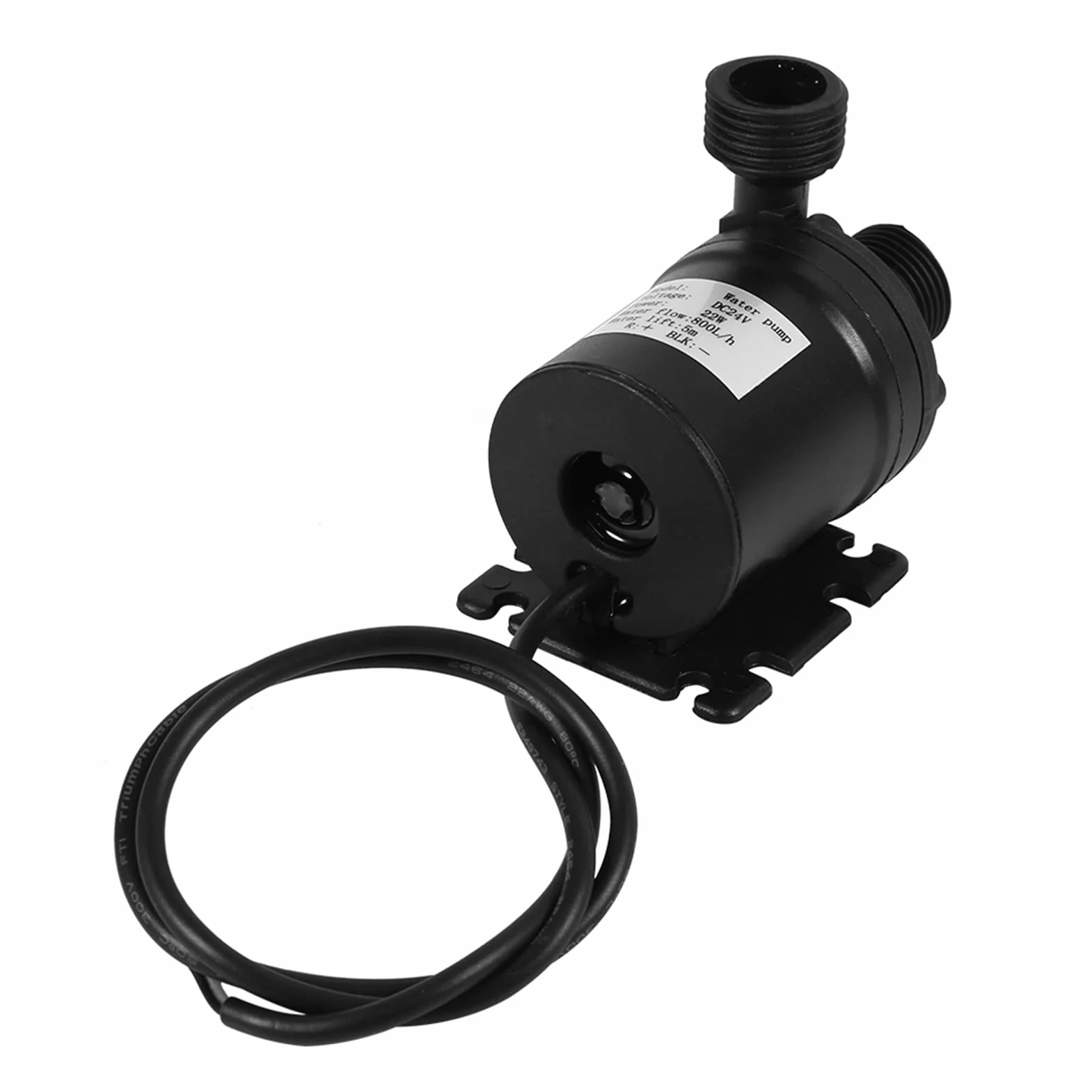 Bomba de Circulación de Agua 24V DC KIMISS Plástico ABS 24V Bomba de Circulación de Agua Caliente Energía Solar Motor sin Escobillas Acuario Sumergible 800L