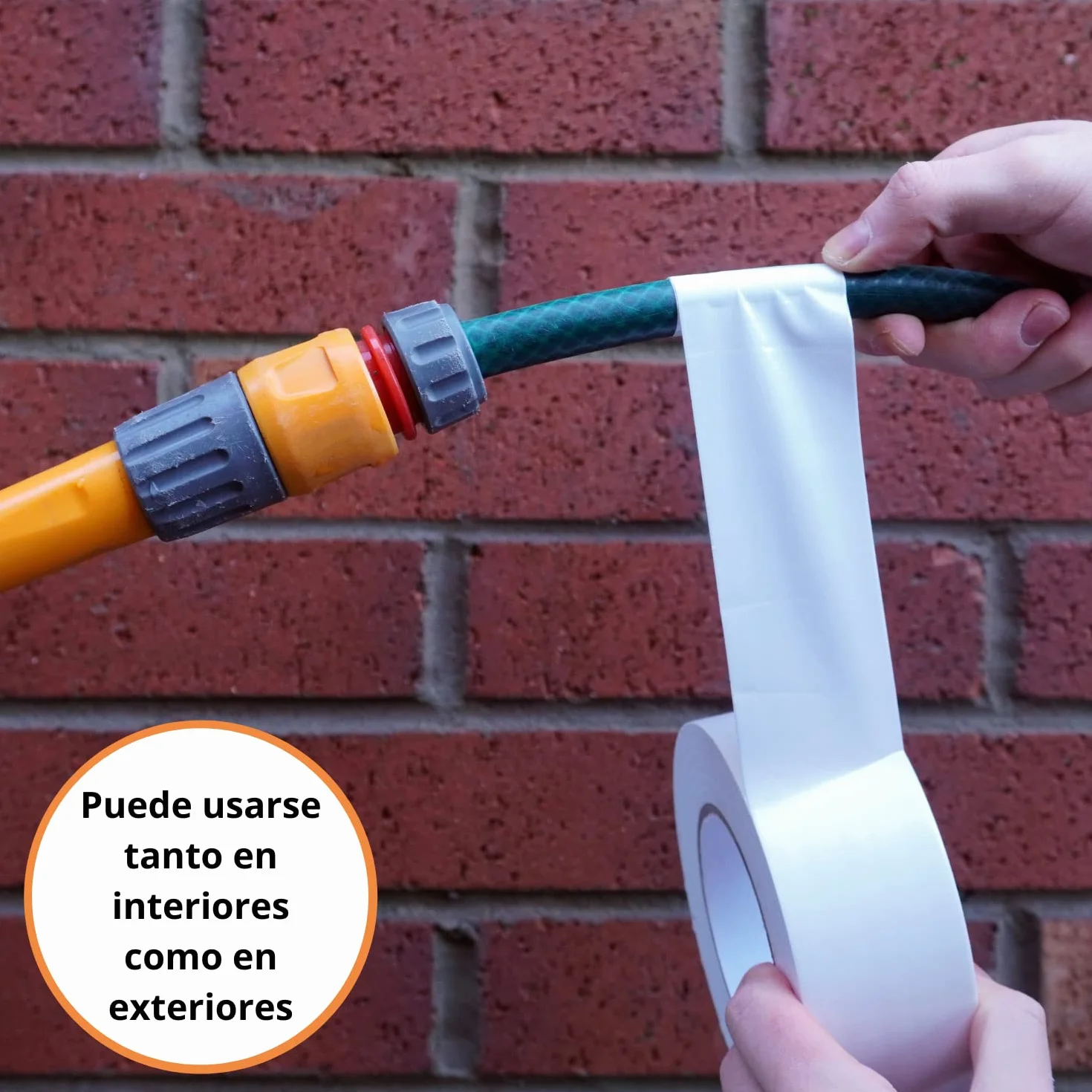 GTSE - Cinta americana blanca de 48 mm x 50 m - Cinta de tela resistente, adhesiva e impermeable - Para reparar, fijar, agrupar, reforzar y sellar - 1 rollo