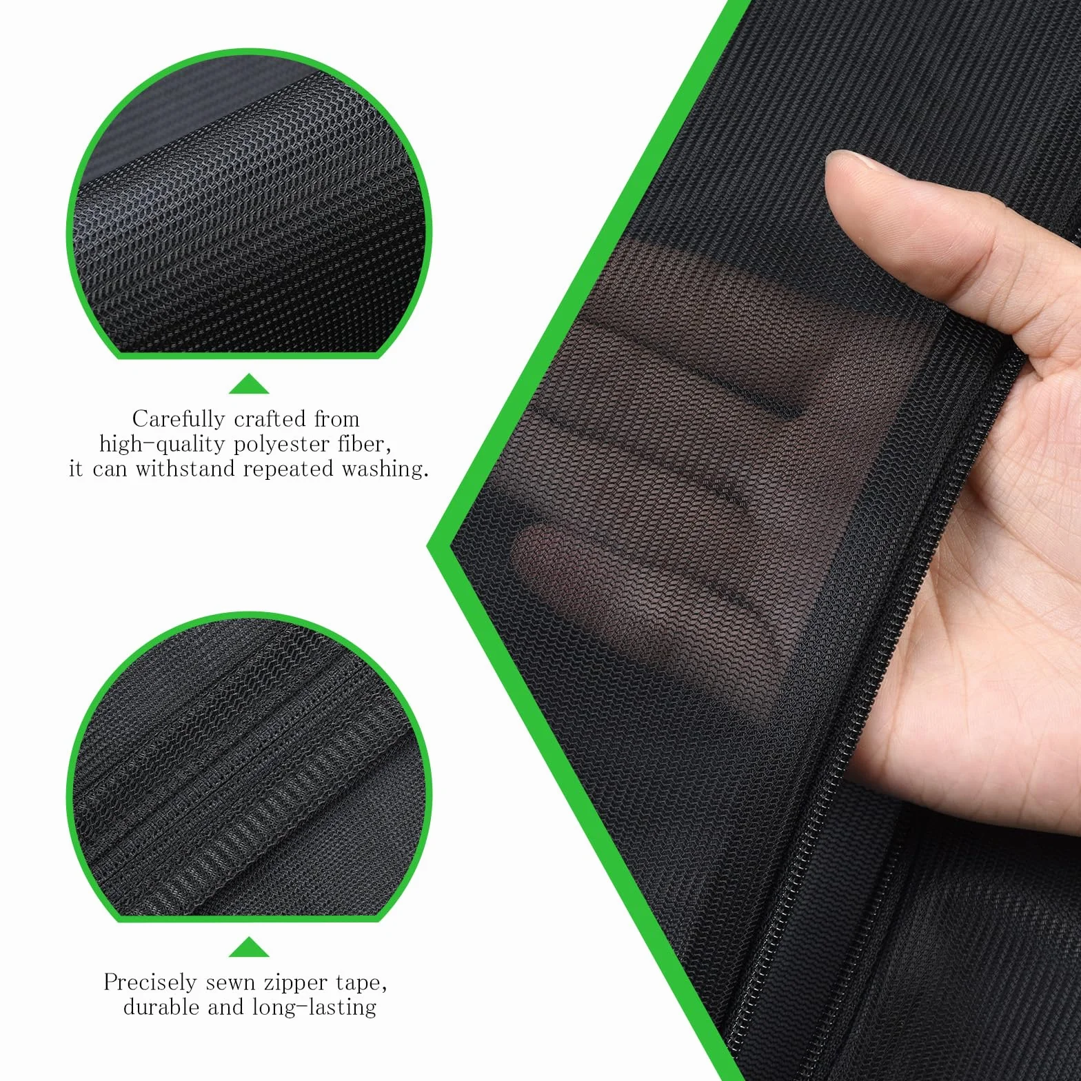 OTraki Bolsa Lavadora Malla 2 Piezas 30x40cm Negro