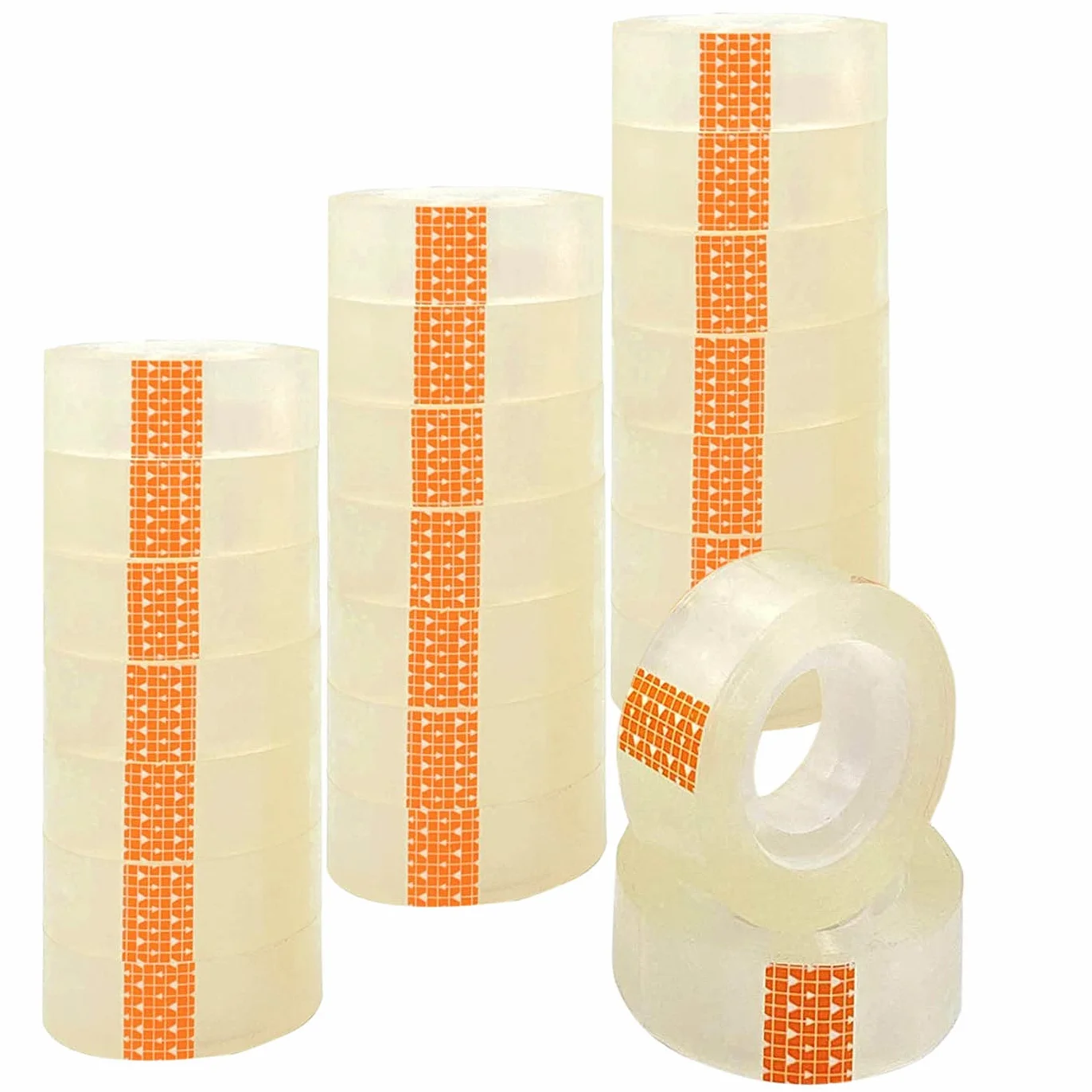 various-Cinta Adhesiva Transparente 18mm x 35m, Pack de 24 Rollos, Alta Adhesión y Durabilidad, Fácil de Cortar y Desenrollar, Ideal para Oficina, Embalaje y Uso Diario