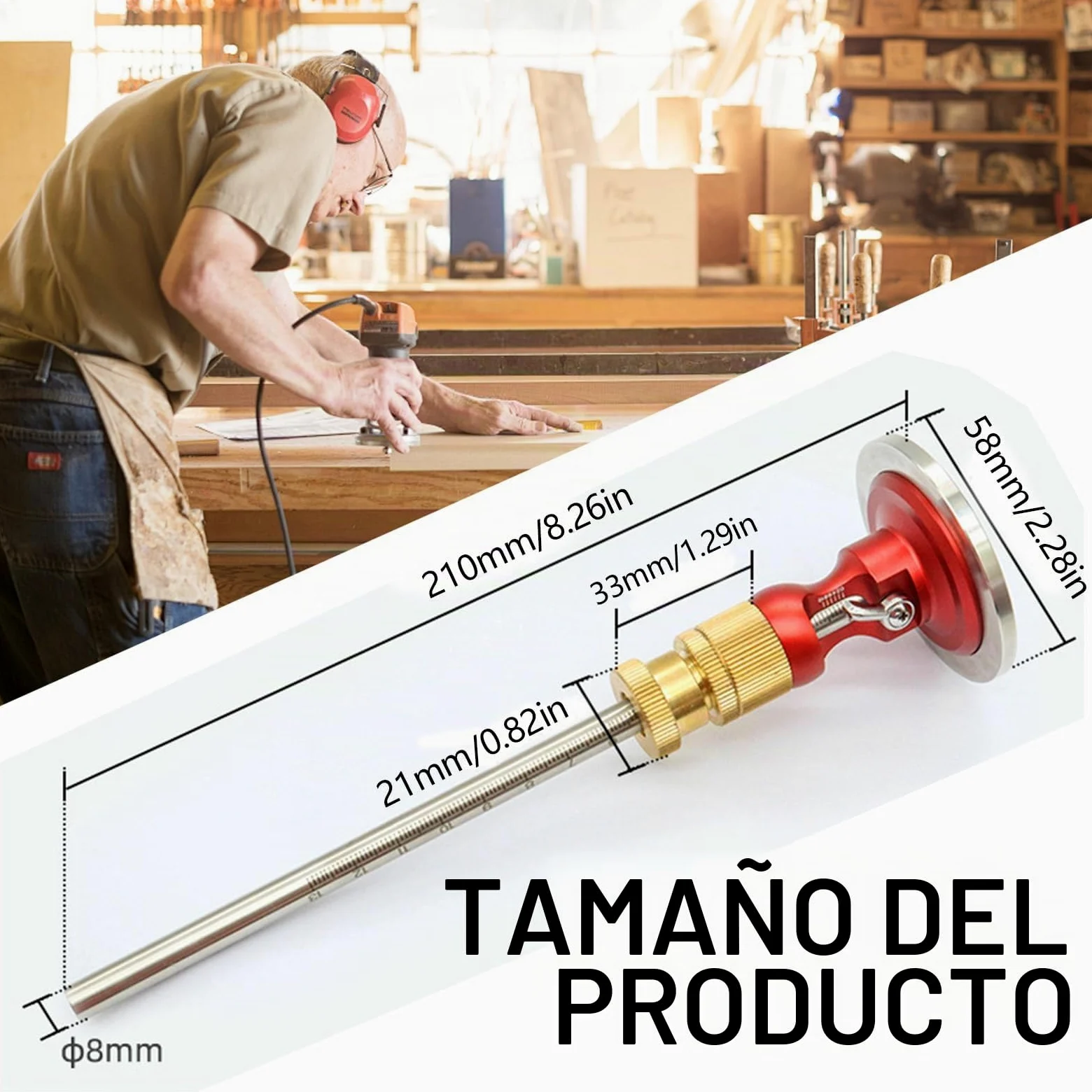 Calibre De Marcado, Herramienta De Marcado Con Función De Microajuste Calibre De Marcado Calibre De Marcado De Metal Cuchilla Para Madera Blanda Y Madera Dura Marcado De Ruedas