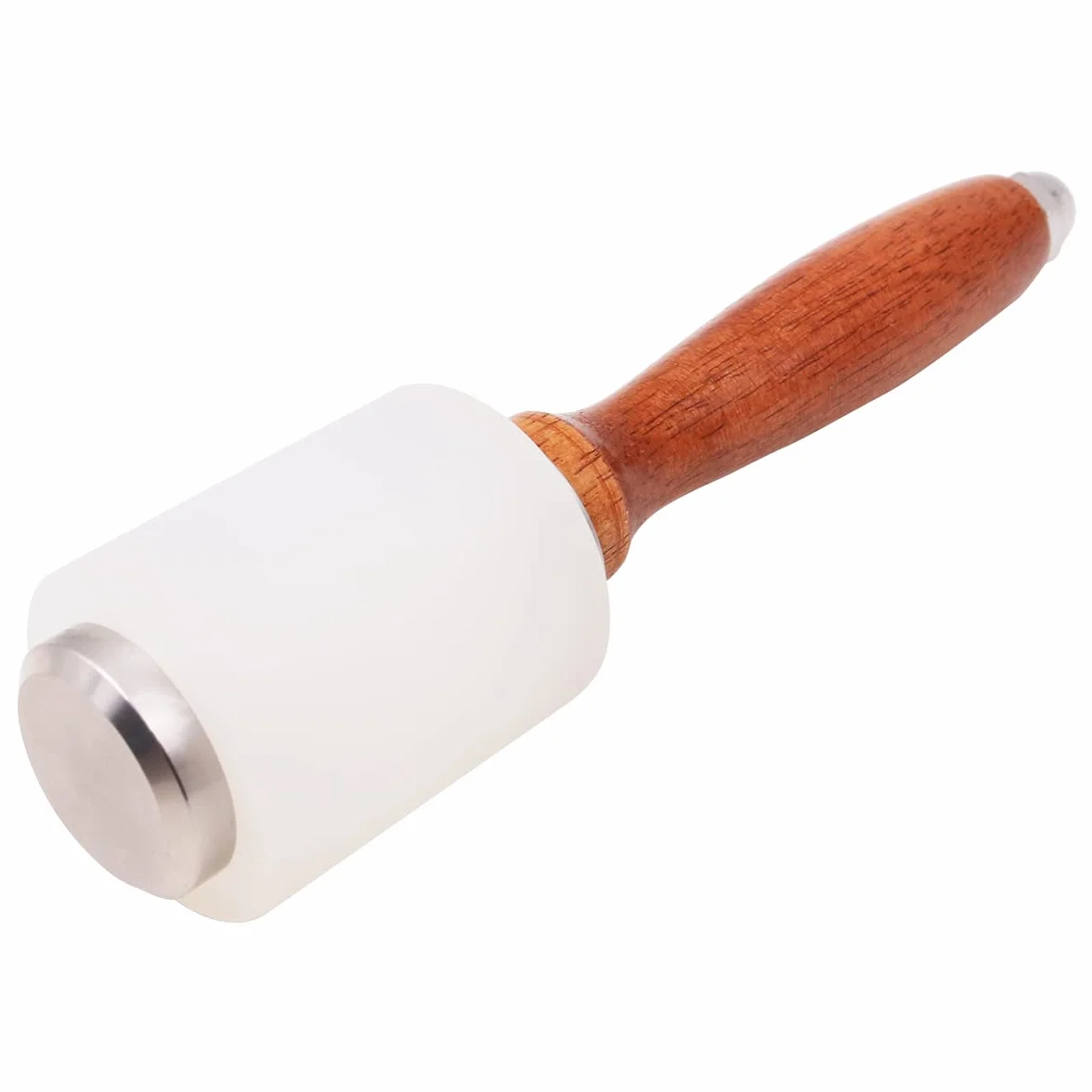 WANGCL Martillo de cuero de nailon, herramienta para coser cuero vacuno con mango de madera, 21 cm, 0.35 kg