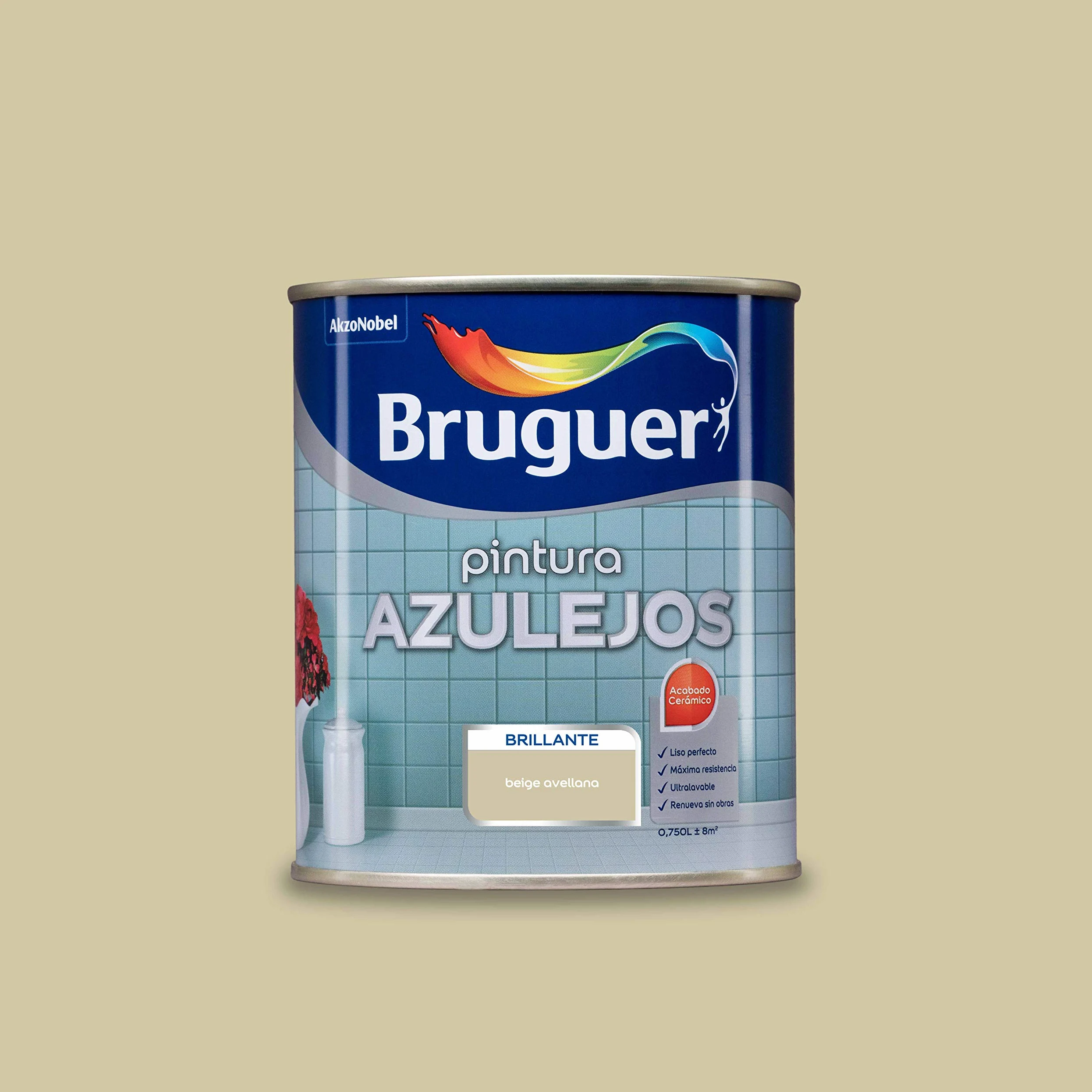 Bruguer Esmalte para Azulejos Brillante Beige Avellana 750 ml