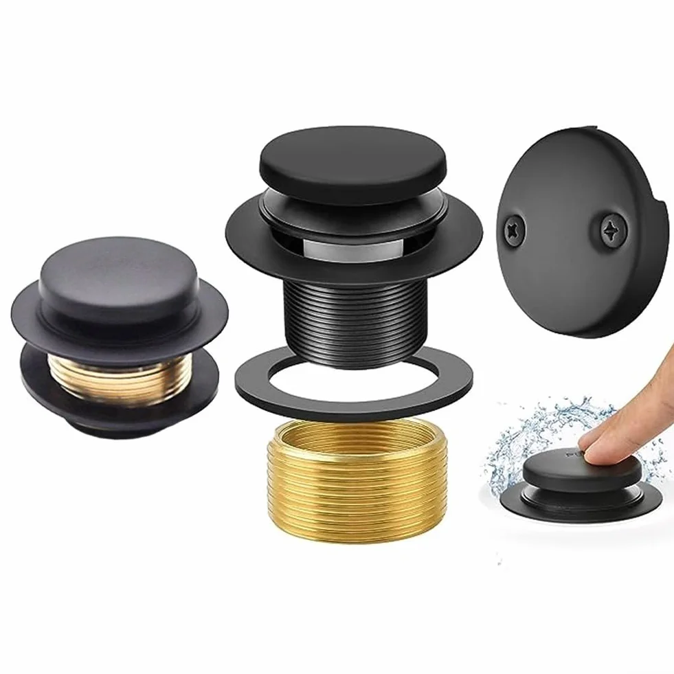 Desagüe de bañera negro, kit de conversión de drenaje de bañera con rosca universal, DA532GKAM308R3U6E9HWO