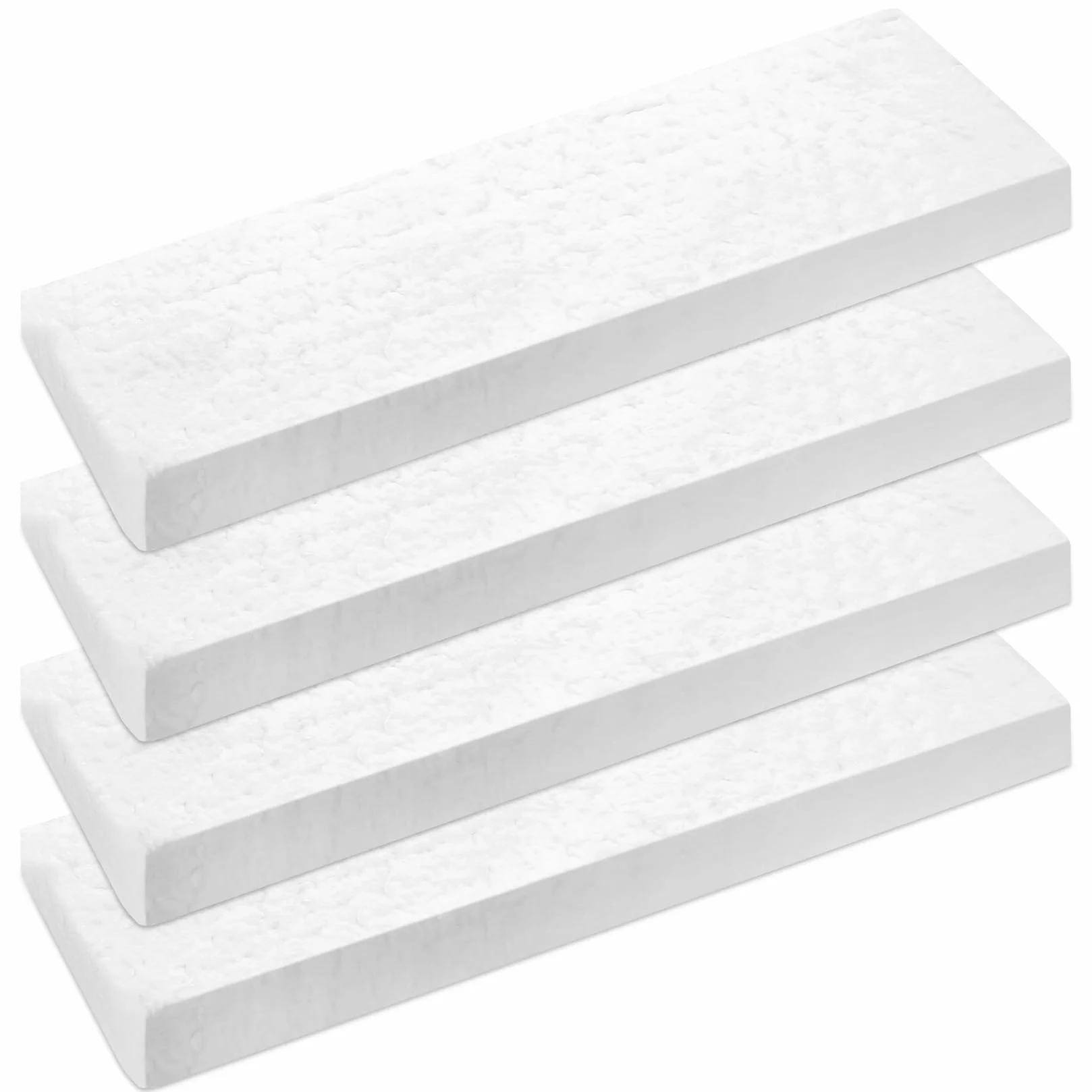 Lana Cerámica para Chimeneas de Bioetanol 4 Piezas, Esponja Cerámica Resistente al Calor 300x100x25mm