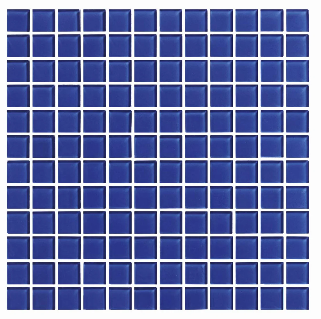 Mosaico de Cristal Templado enmallado de 32x32cm. Azul. No es Gresite