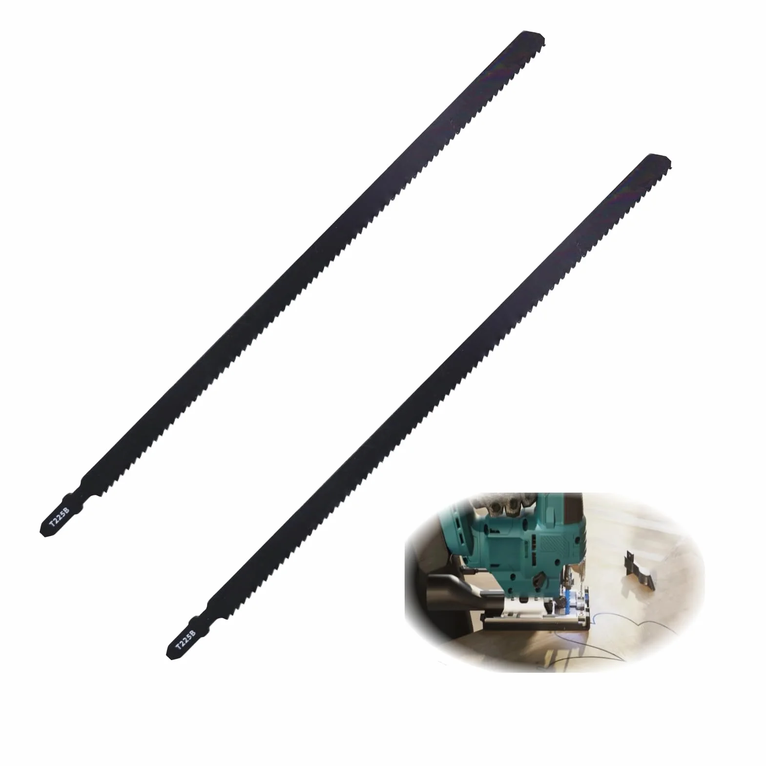 Juego De Hojas Para Sierra De Calar 250mm T225B, 2 Unidades, Corte Madera Plástico Metales