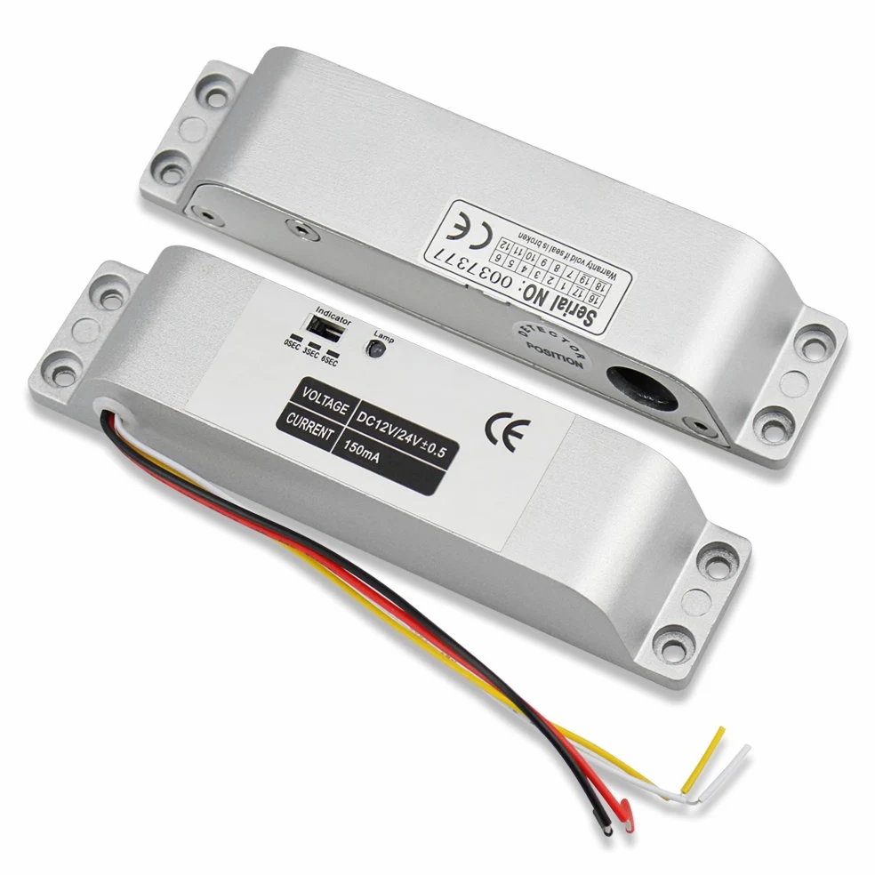 Perno de Bloqueo Eléctrico de Metal para Puerta, DC 12V, Modo NC a Prueba de Fallos, Compatible con Sistema de Control de Acceso, Plata