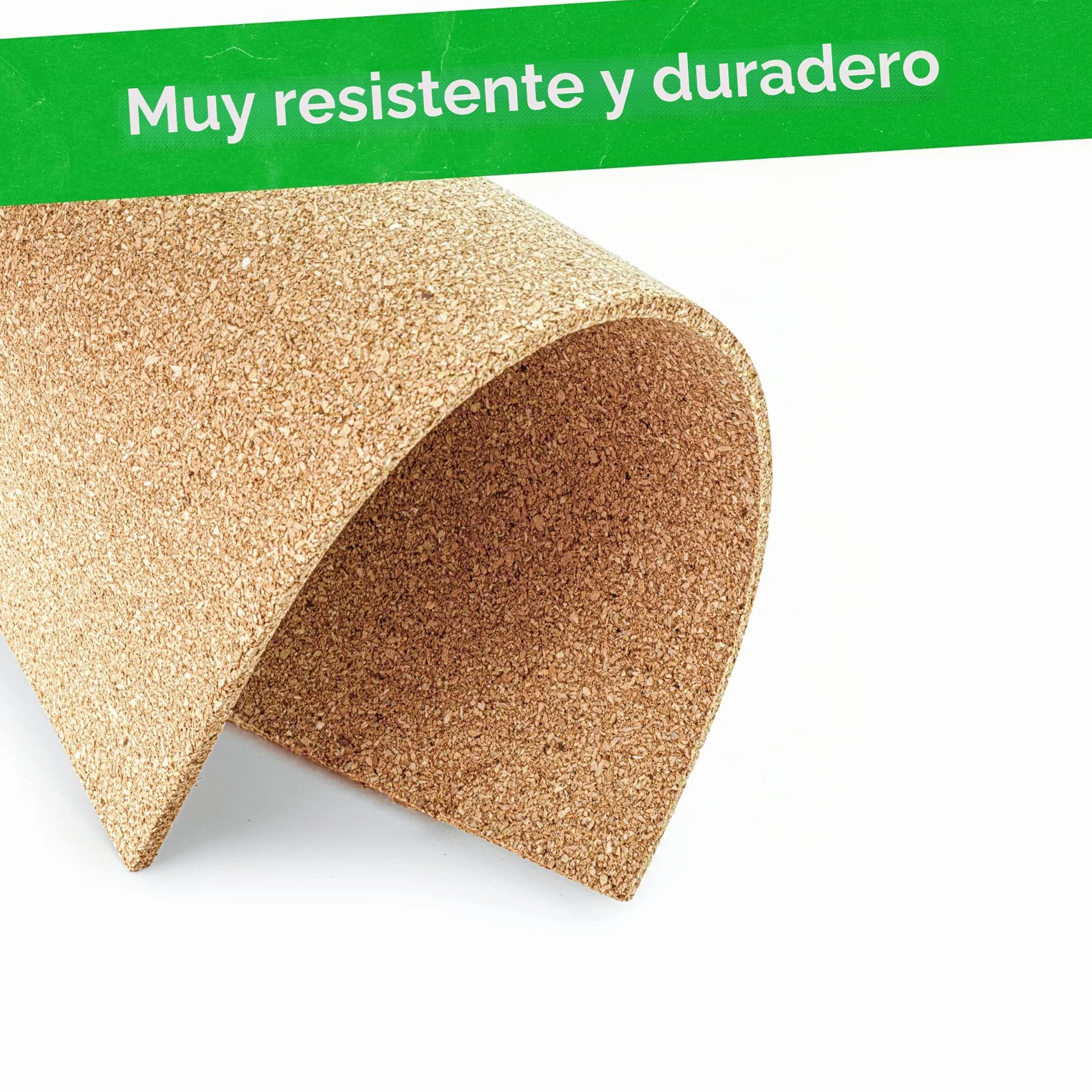 Azulejos de corcho liso natural – 300 mm x 300 mm x 4 mm (paquete de 16)