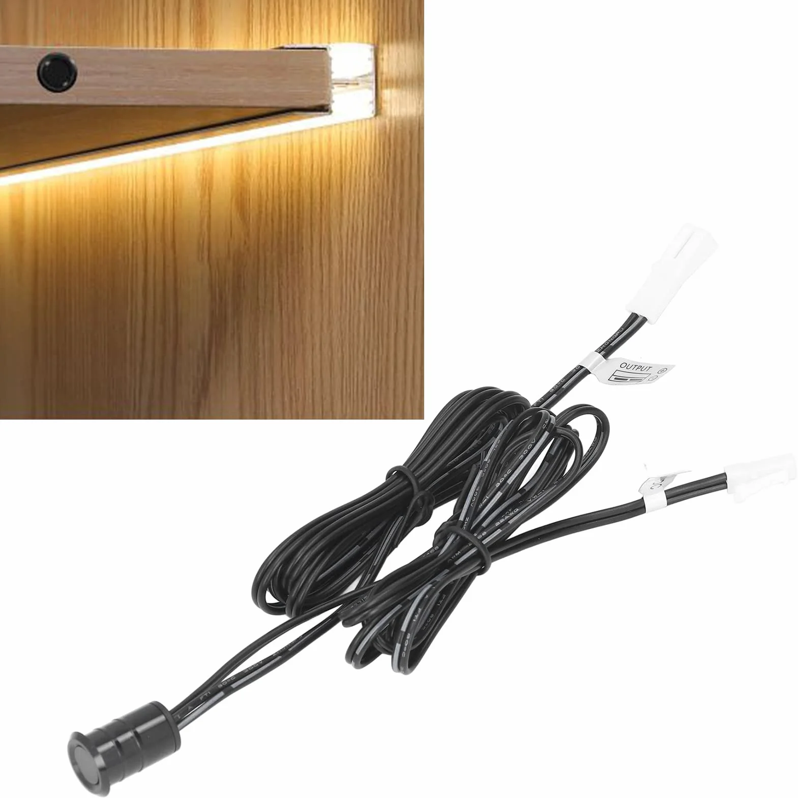 Interruptor de Atenuación Táctil LED, Interruptor de Sensor de Puerta de Armario de Ahorro de Energía de 72 W, Montaje Empotrado, Interruptor de Sensor de Puerta (DC5v 24V)