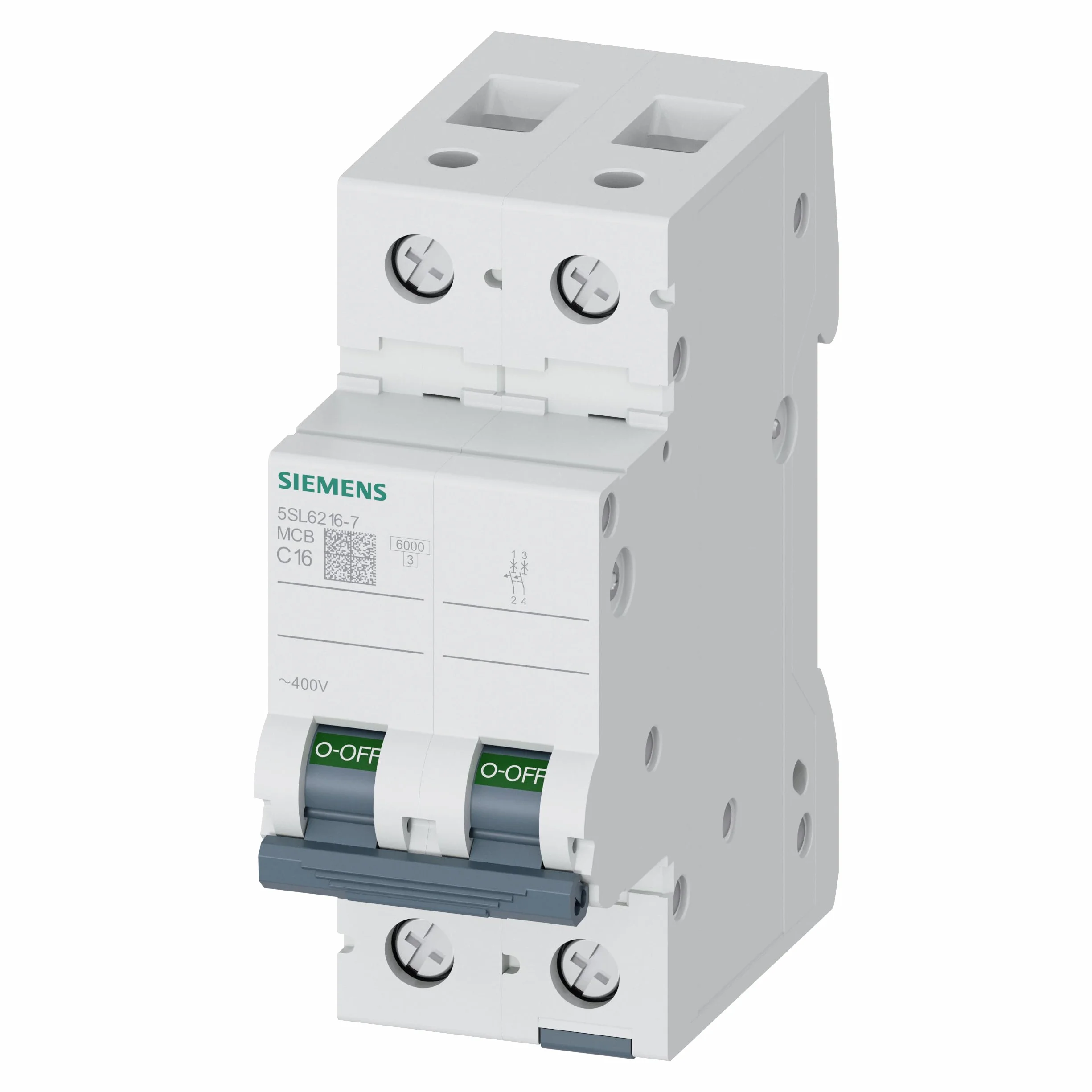 5SL62167 Interruptor automático magnetotérmico 2P 16A Curva C 6kA 400V