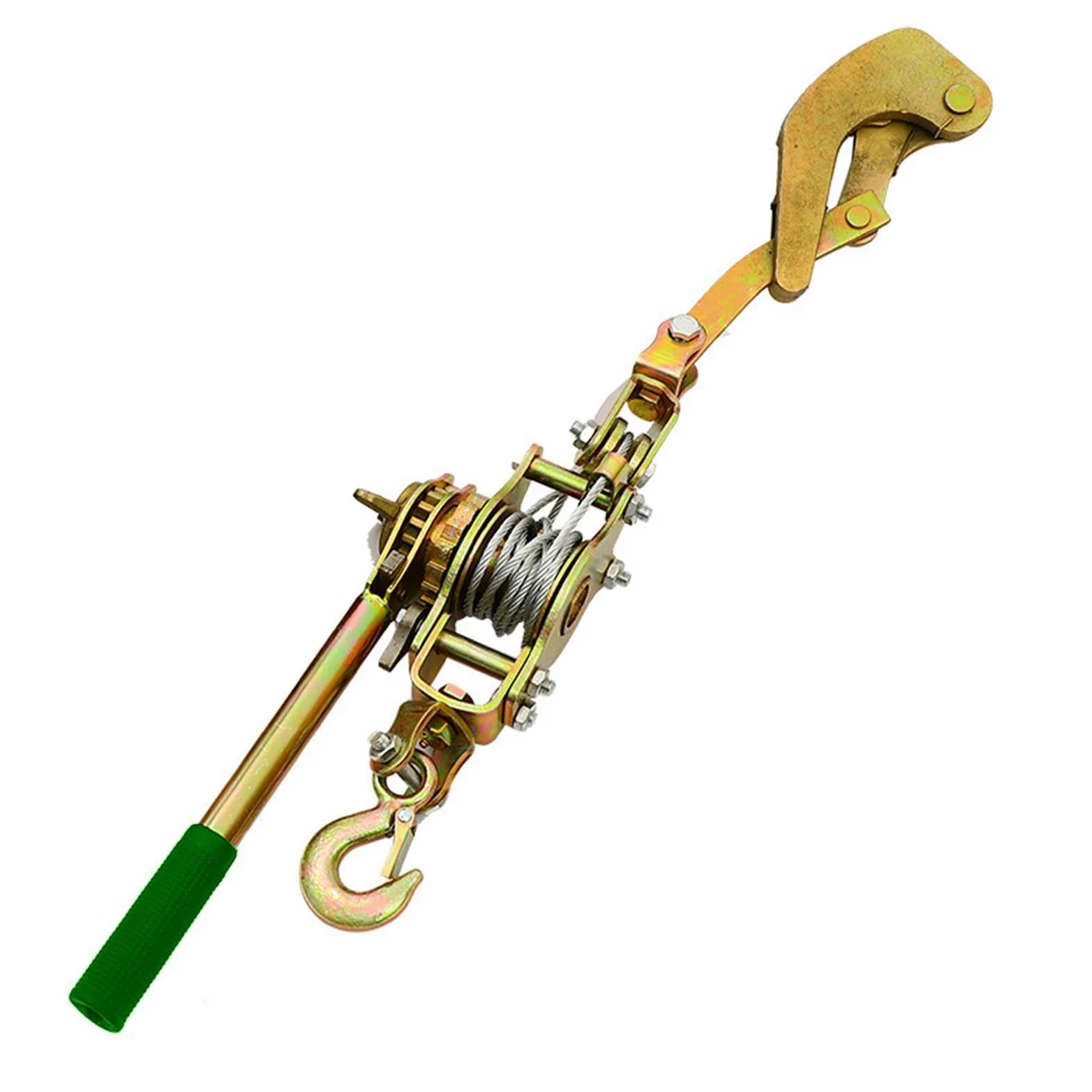 Tensor de trinquete de Cable - de polea de Cuerda tensora de Alambre | Tensor de trinquete Manual con Engranajes Reforzados, polea de Cable para Levantar, asegurar Cargas, construcción al Aire
