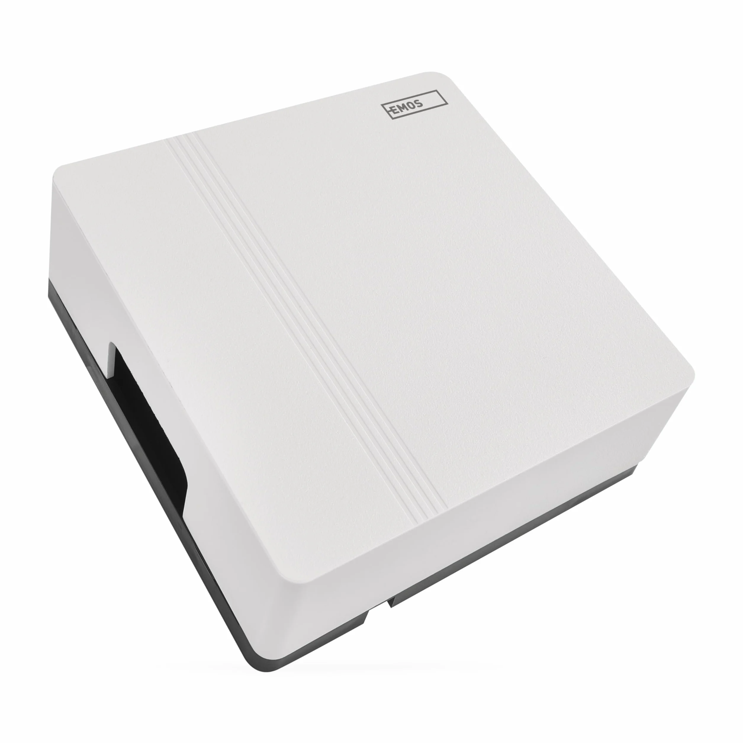 EMOS - Timbre de puerta de 2 cables con doble alimentación - Gong clásico para puerta de entrada de casa blanco - 1 melodía Ding-Dong, volumen 85dB - cableado, para montaje en pared - cuadrado