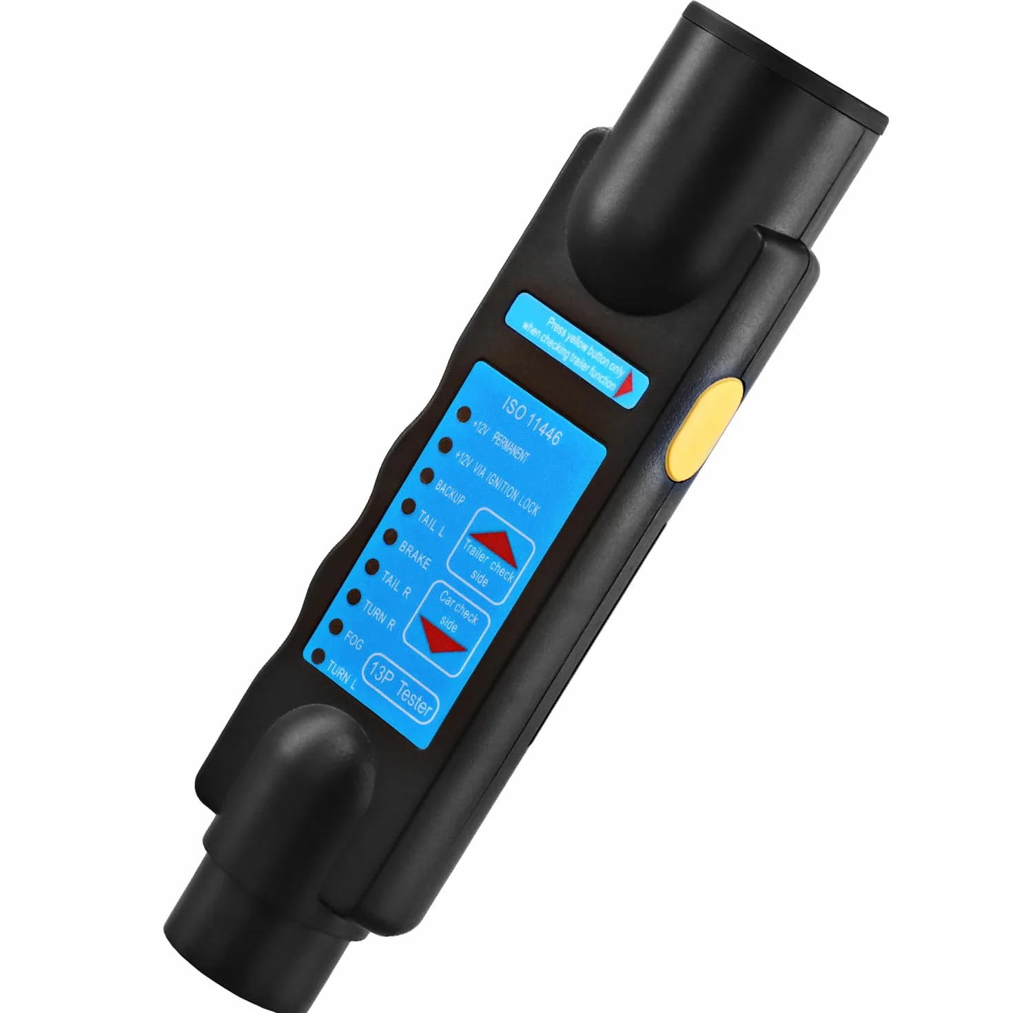 QWORK® Herramienta de Prueba de Remolque de 13 Pin 12v - Comprobador de Circuitos de Iluminación, Compatible Voitures, Camions, Camping-Cars
